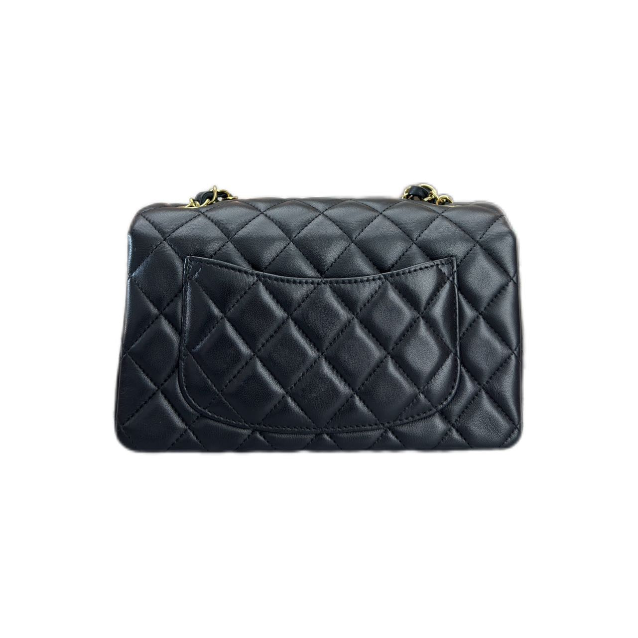 CHANEL Small Classic Flap mini Handbag Lambskin GHW