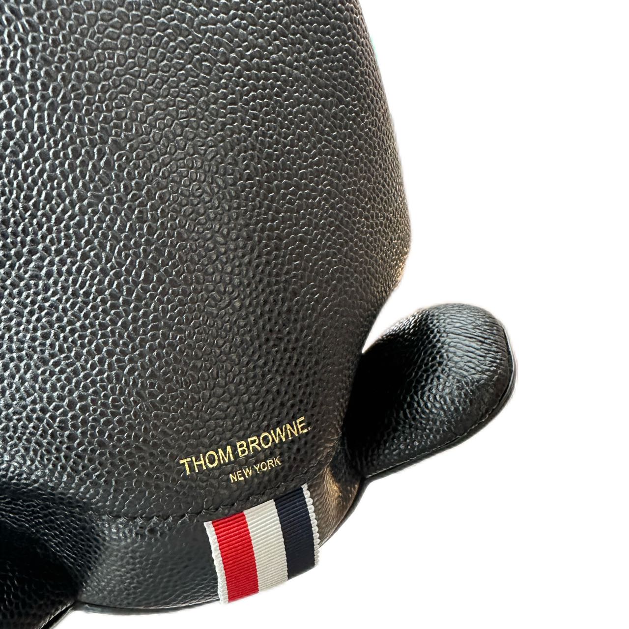 Thom Browne Penguin Bag in Pebble Grain (Black)