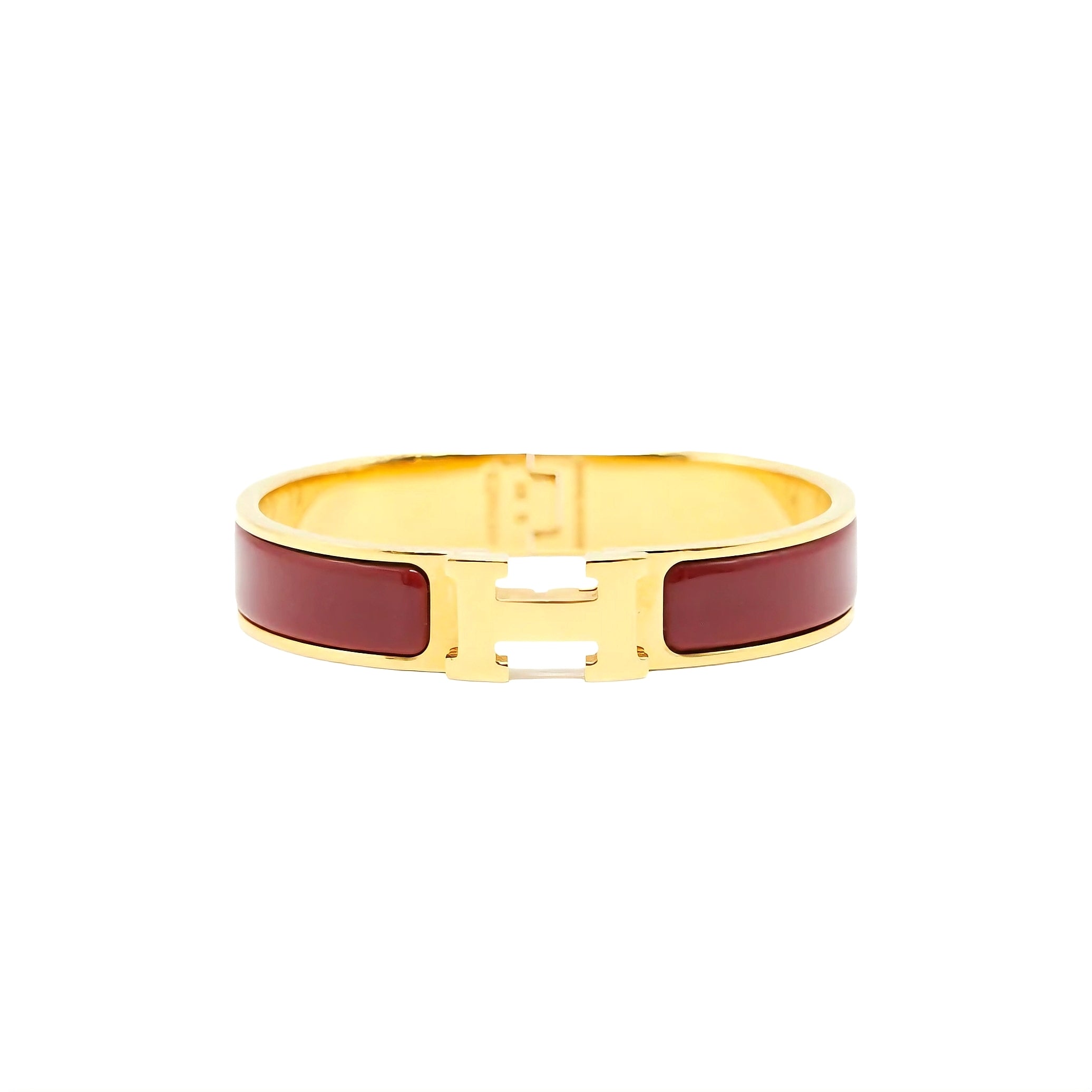 HERMÈS Clic H Bracelet Rouge