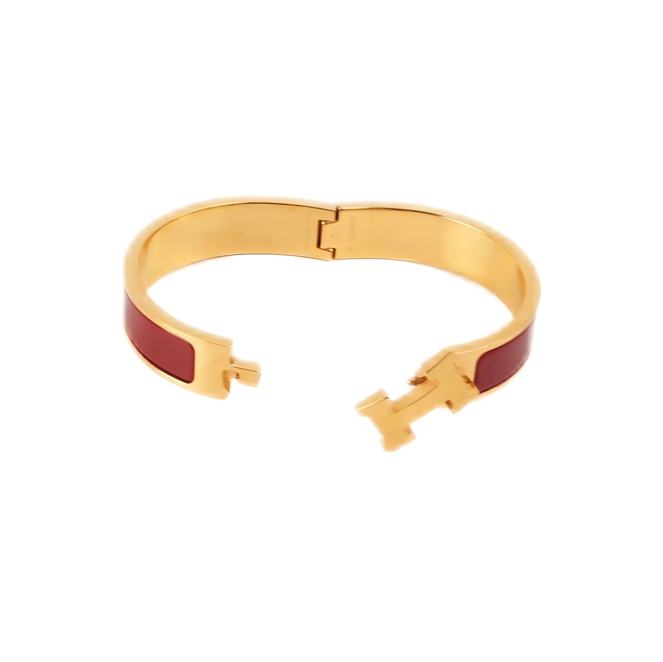 HERMÈS Clic H Bracelet Rouge