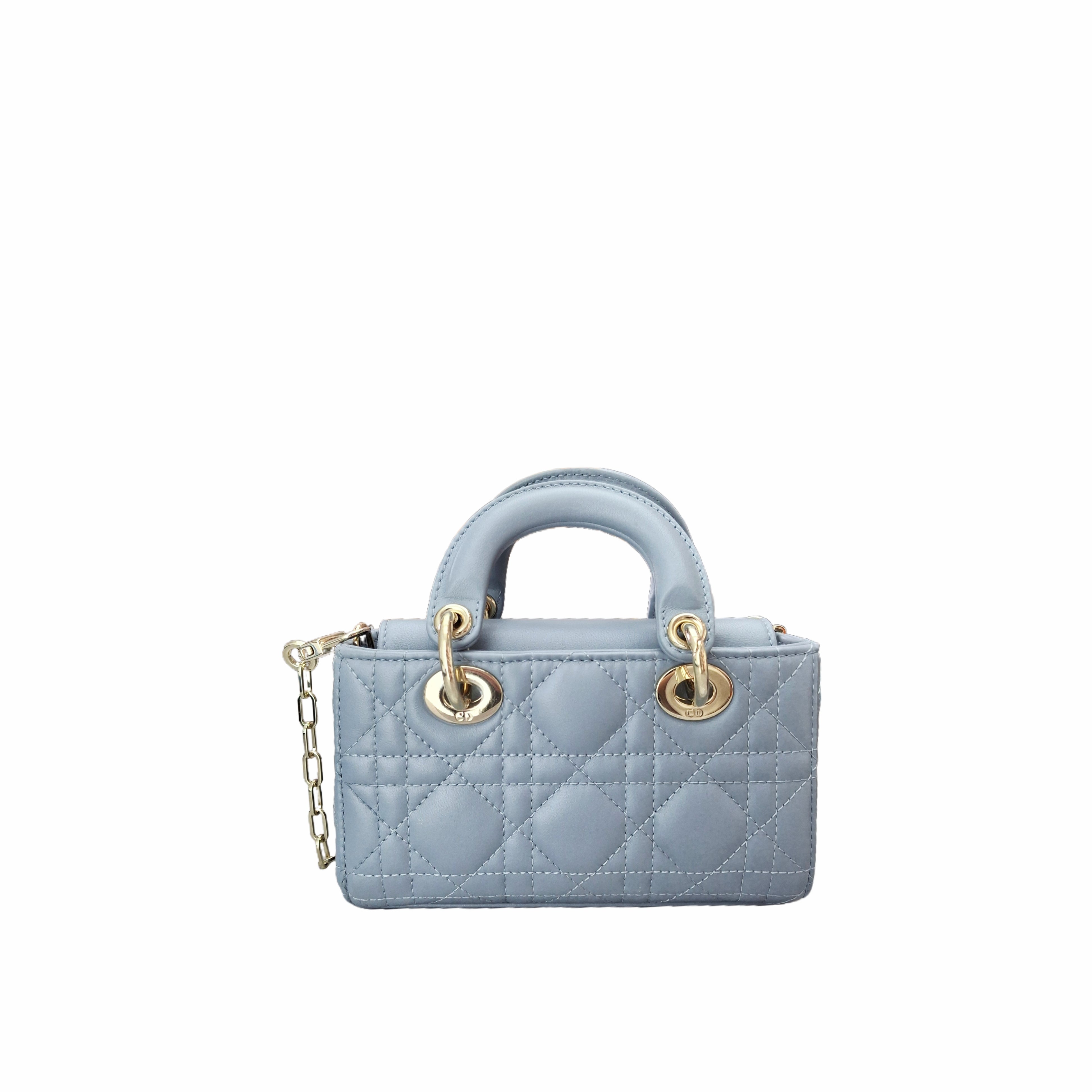 Christian Dior Lady D-Joy Micro Bay in Cannage Lambskin (Pale Blue)