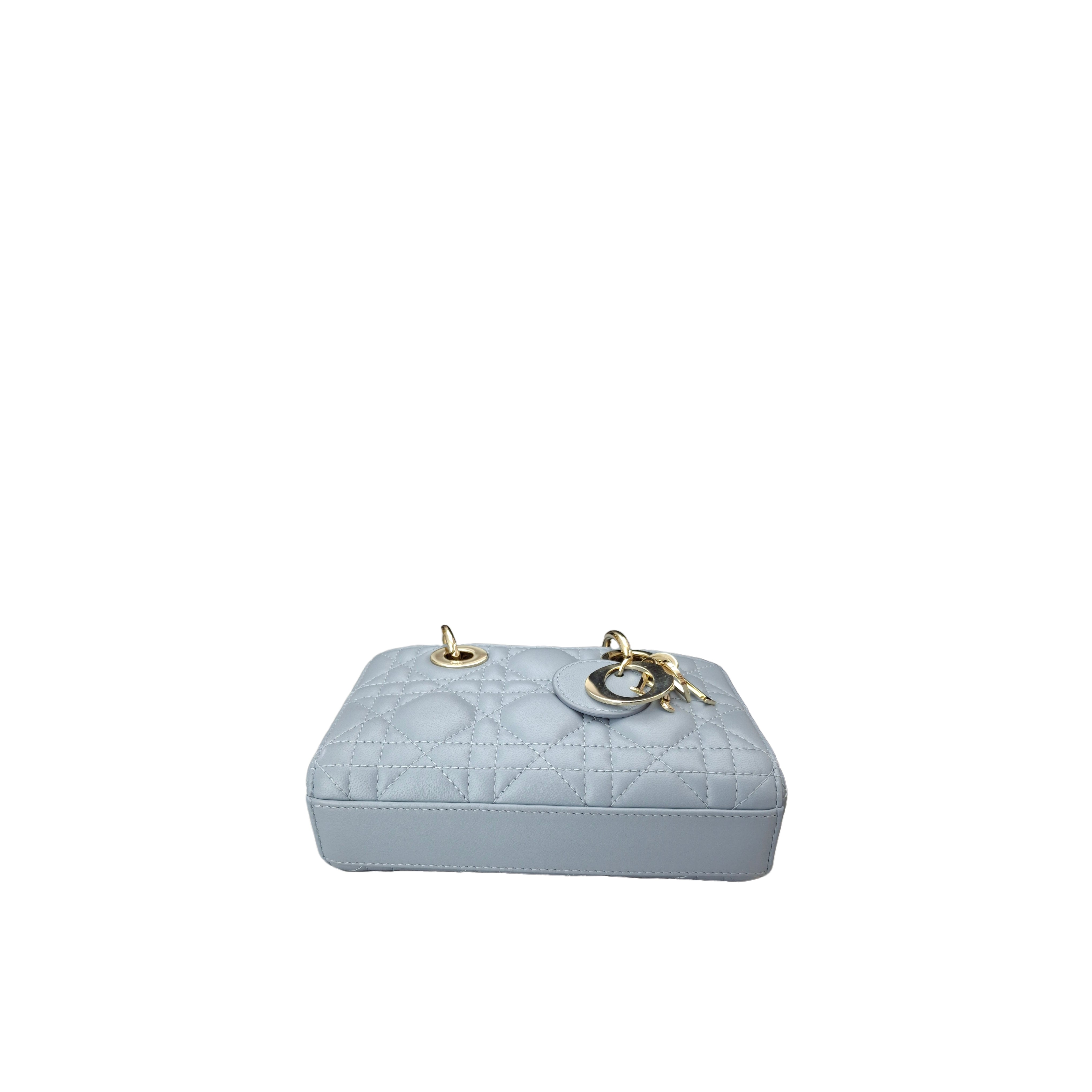 Christian Dior Lady D-Joy Micro Bay in Cannage Lambskin (Pale Blue)