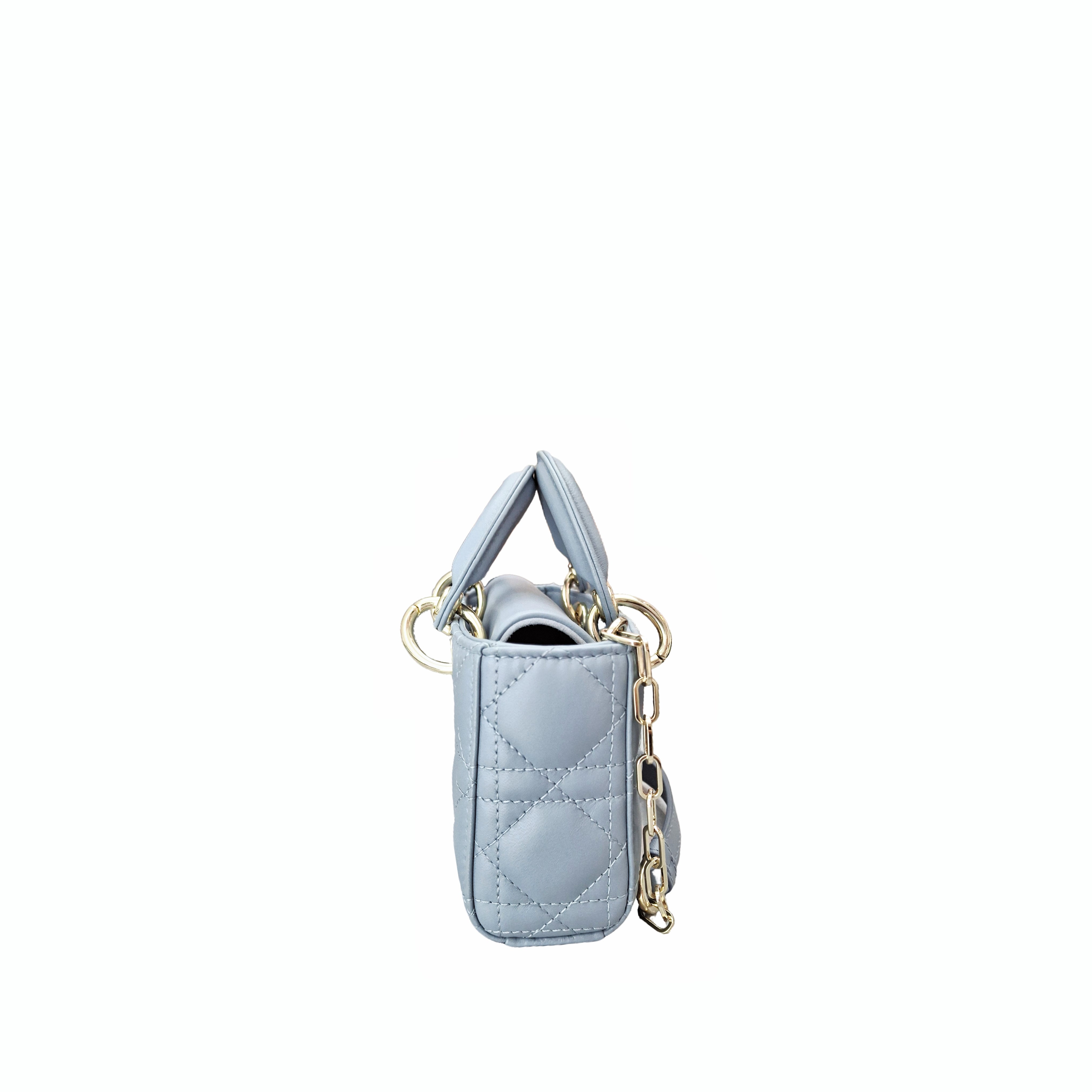 Christian Dior Lady D-Joy Micro Bay in Cannage Lambskin (Pale Blue)