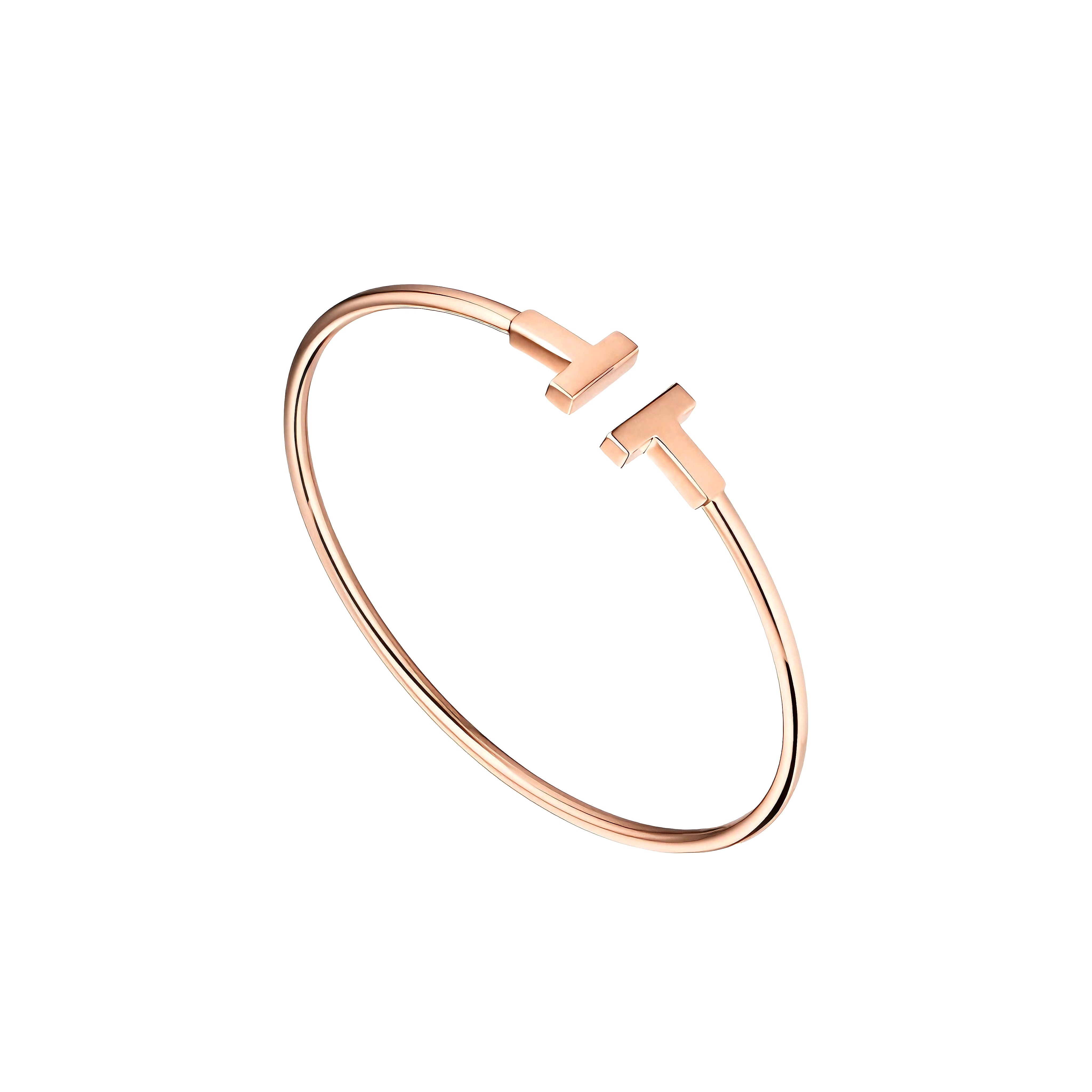 TIFFANY& CO Tiffany T Wire Bracelet in Rose Gold