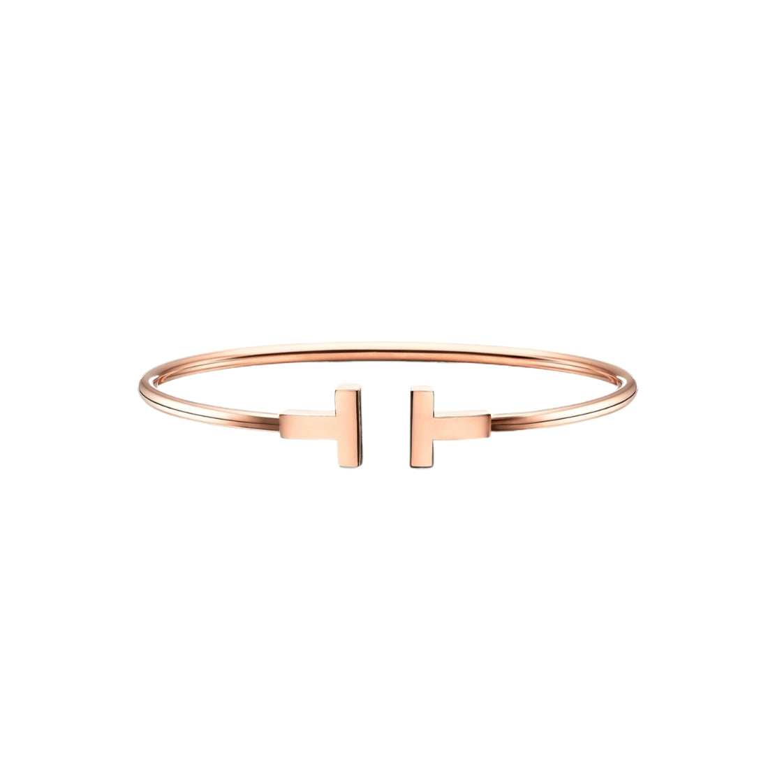 TIFFANY& CO Tiffany T Wire Bracelet in Rose Gold