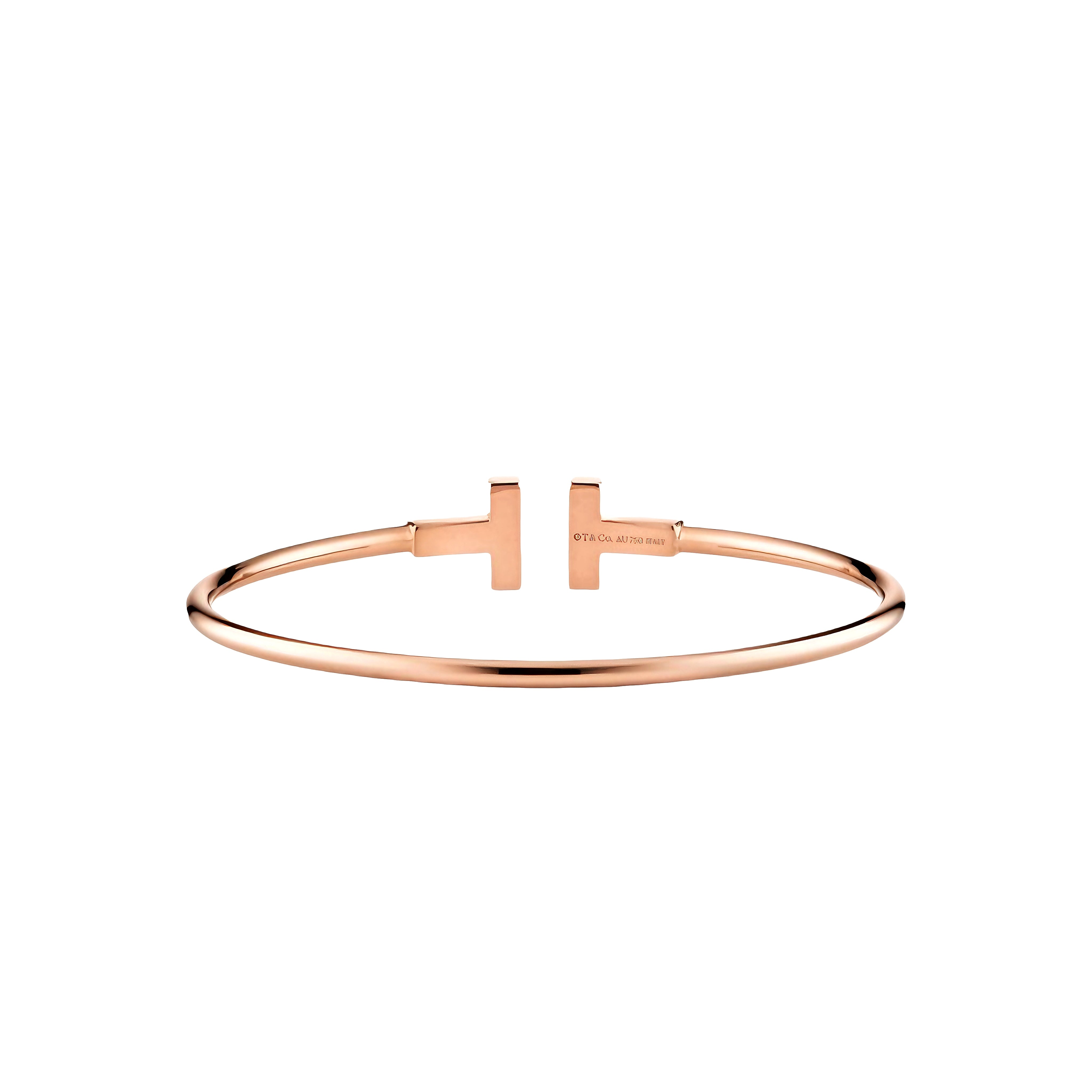 TIFFANY& CO Tiffany T Wire Bracelet in Rose Gold