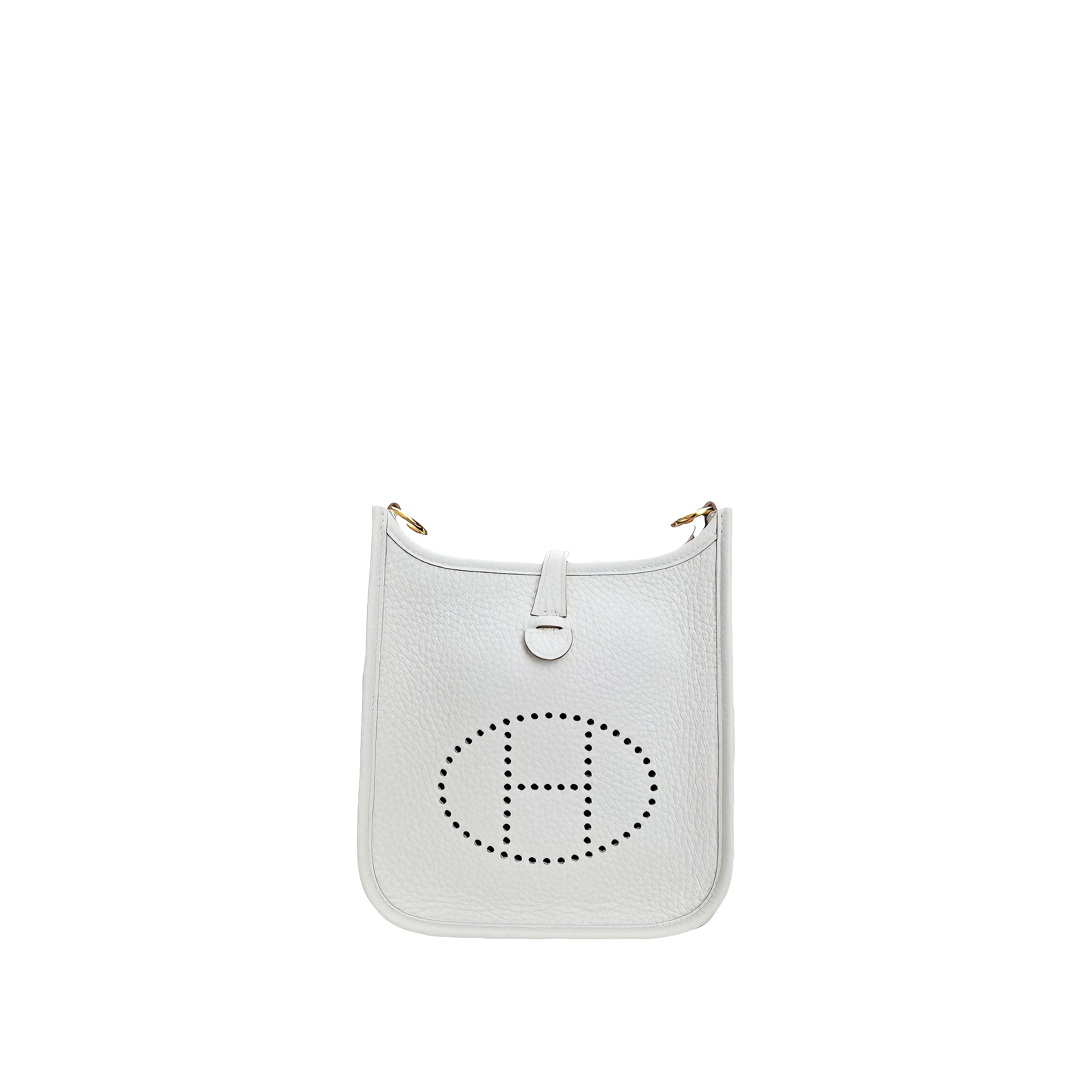 HERMÈS MINI EVELYNE BUCKLE Gris Pale (Gray Beige) B Stamp