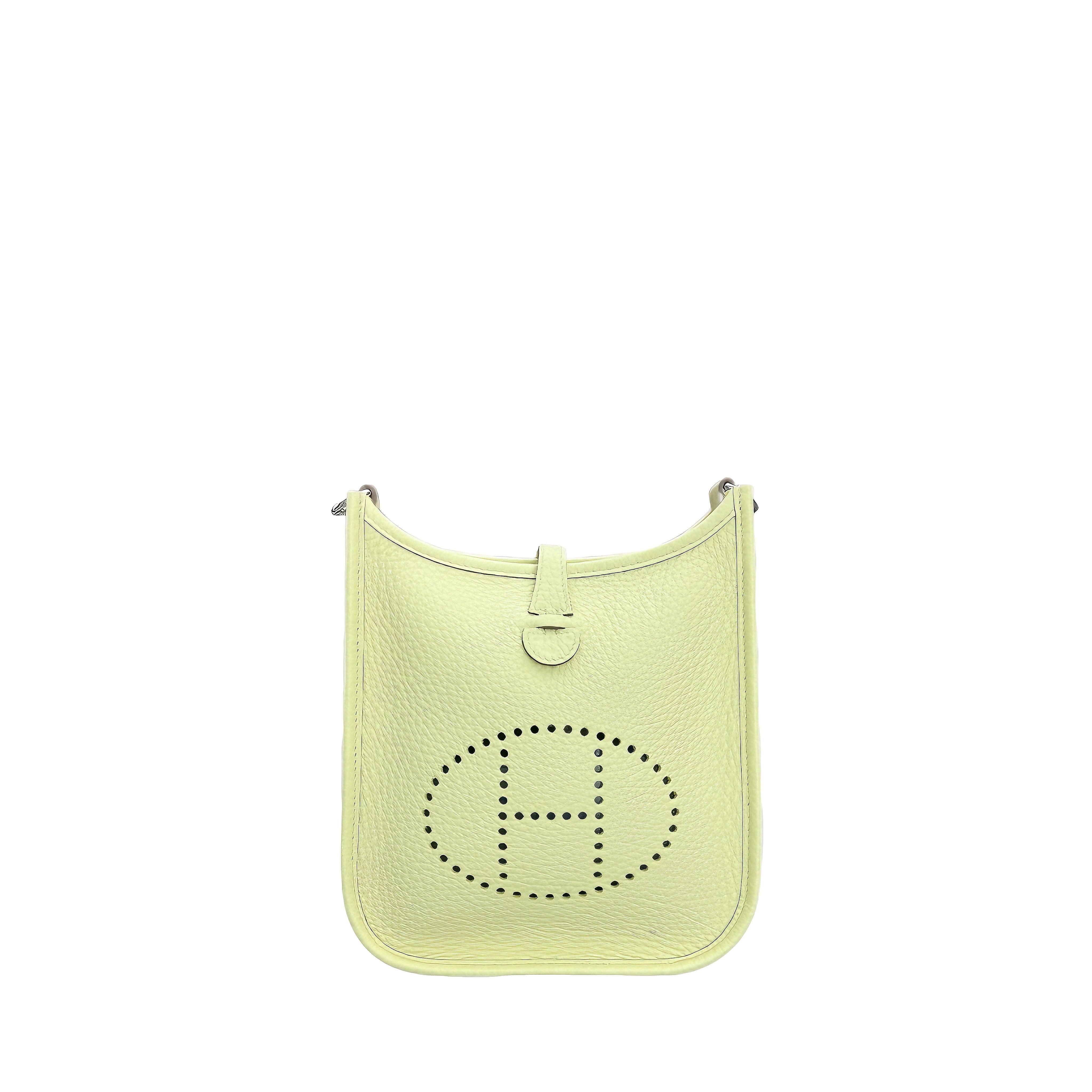 HERMÈS MINI EVELYNE BUCKLE Jaune Poussin (Light Yellow) W Stamp