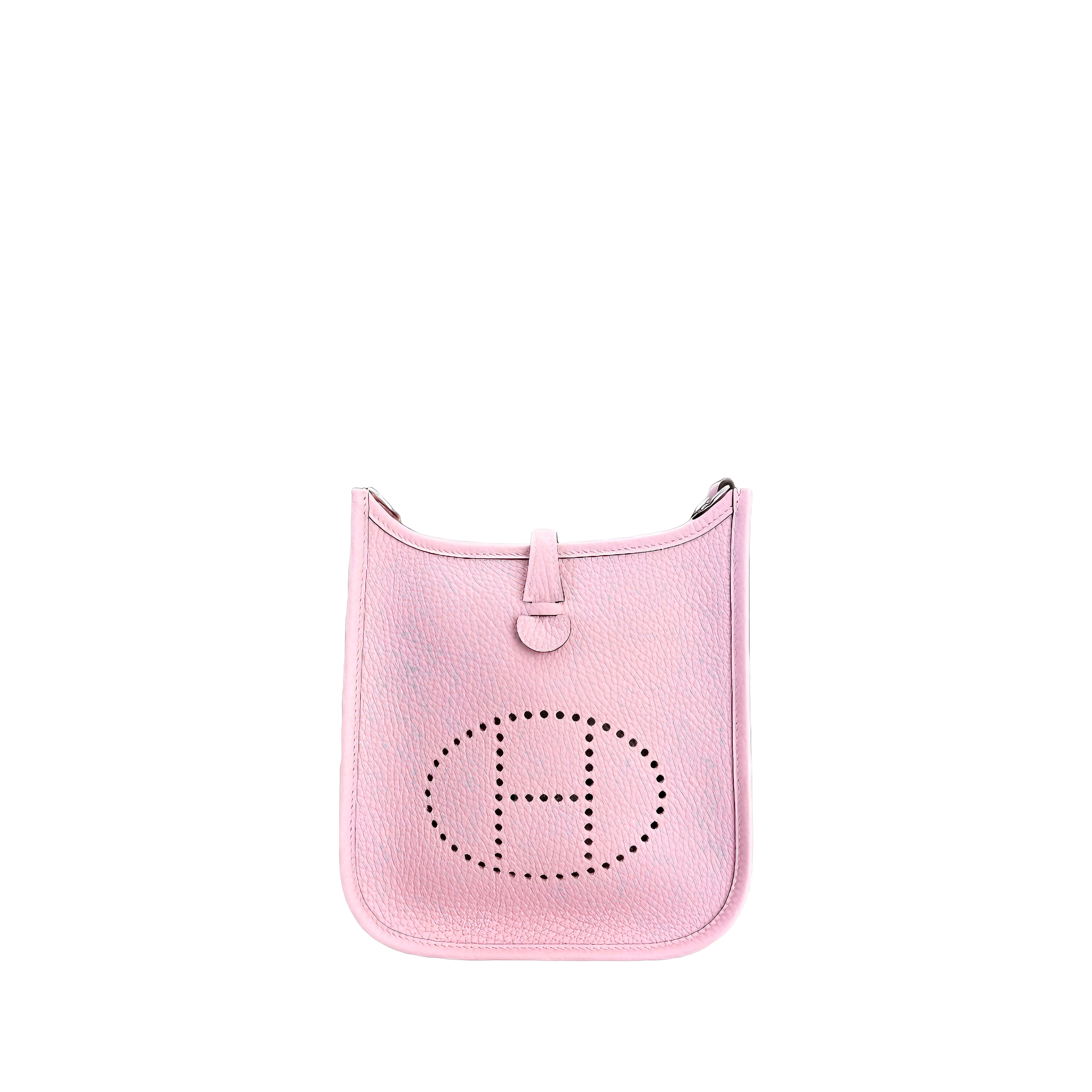 HERMÈS MINI EVELYNE BUCKLE Rose Sakura (Light Pink) W STAMP