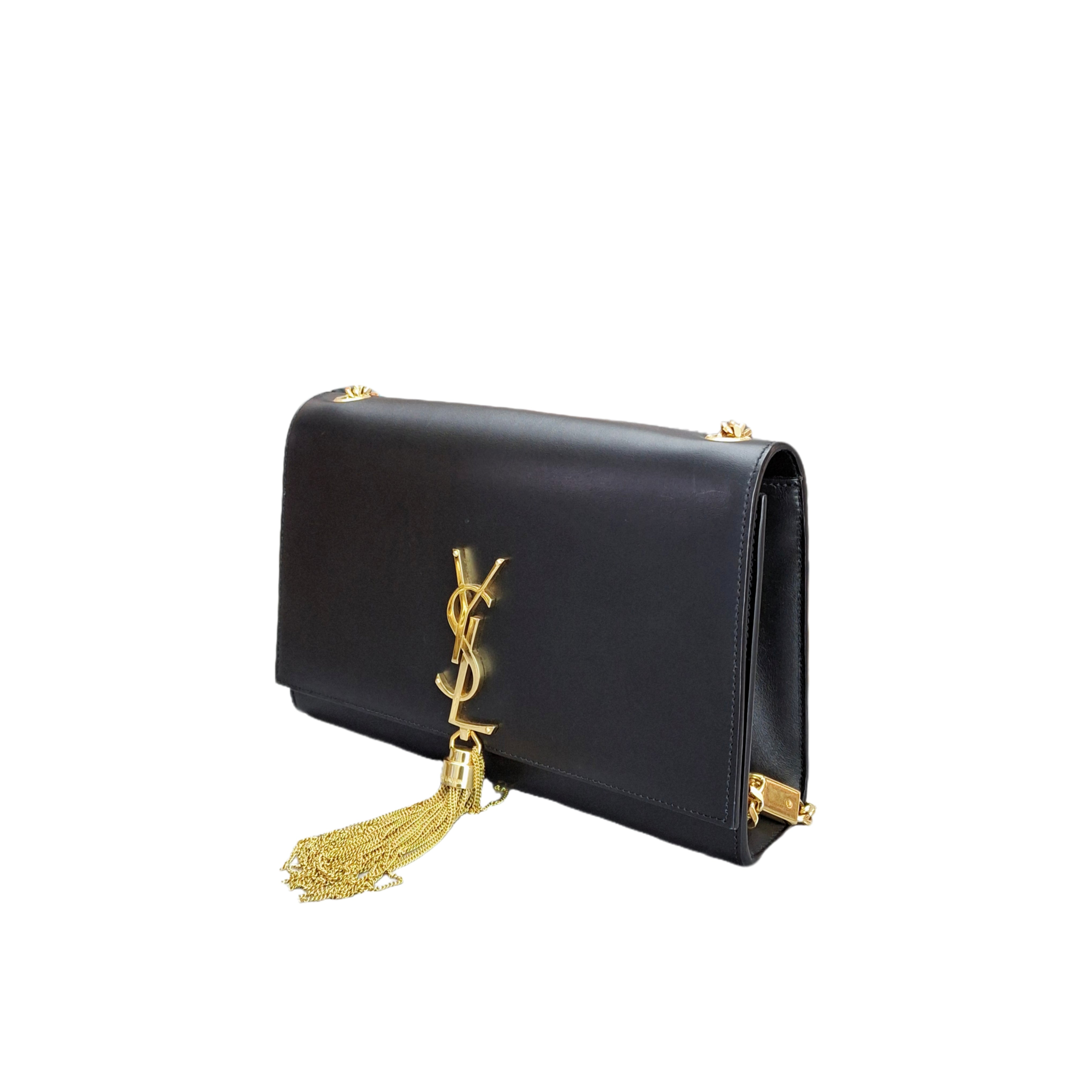 YSL Saint Laurent Medium Kate Tassel Shoulder Bag (Matte Black)