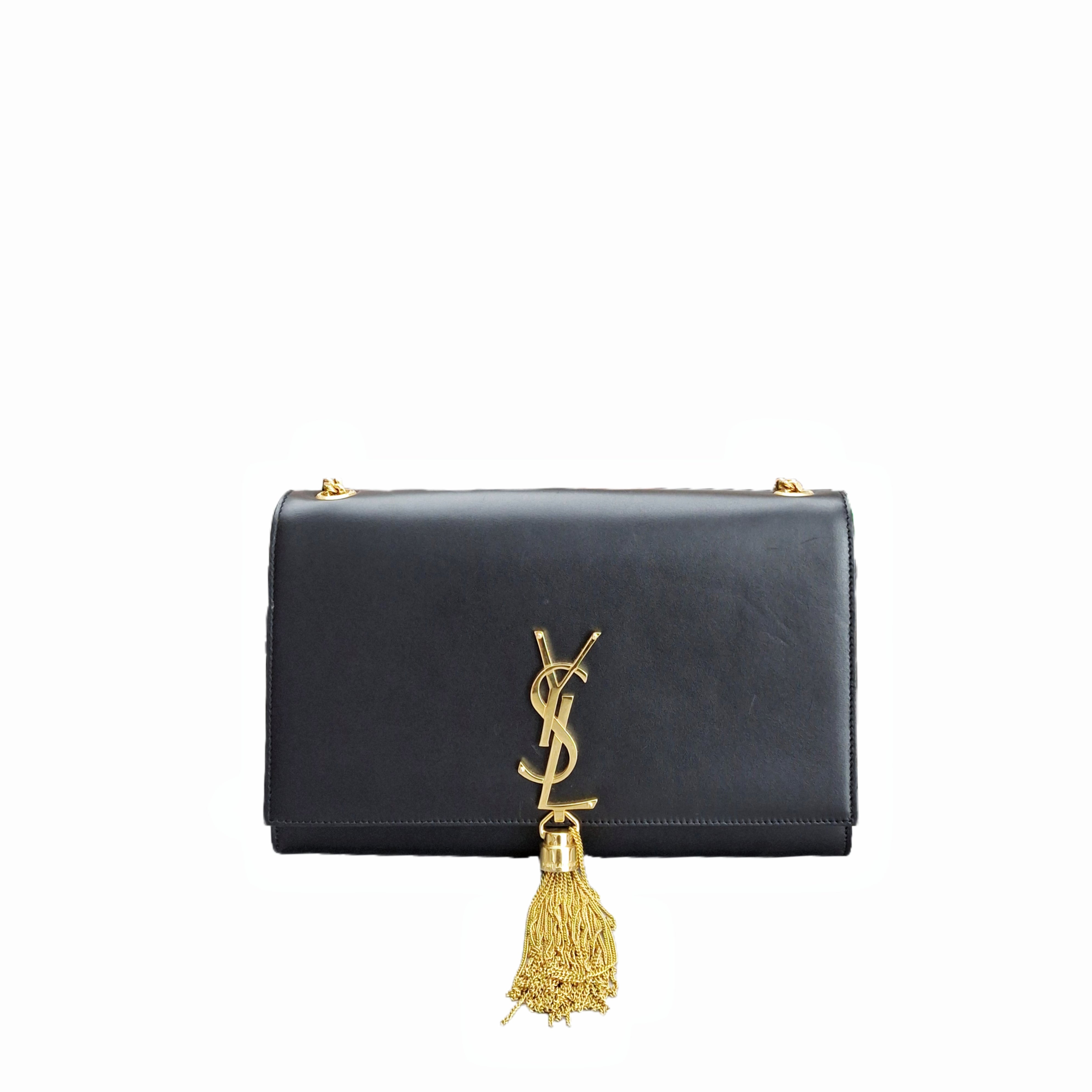 YSL Saint Laurent Medium Kate Tassel Shoulder Bag (Matte Black)