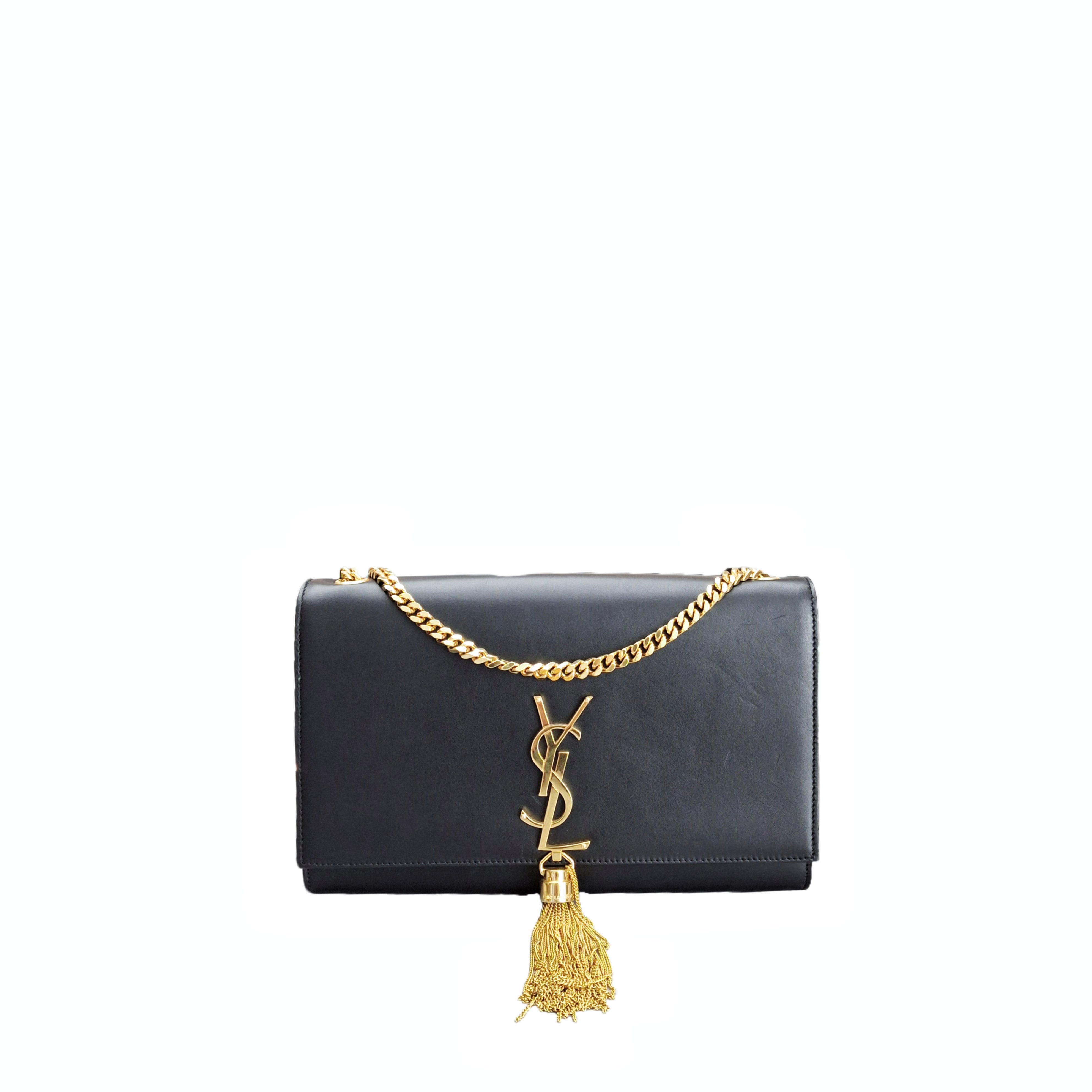 YSL Saint Laurent Medium Kate Tassel Shoulder Bag (Matte Black)