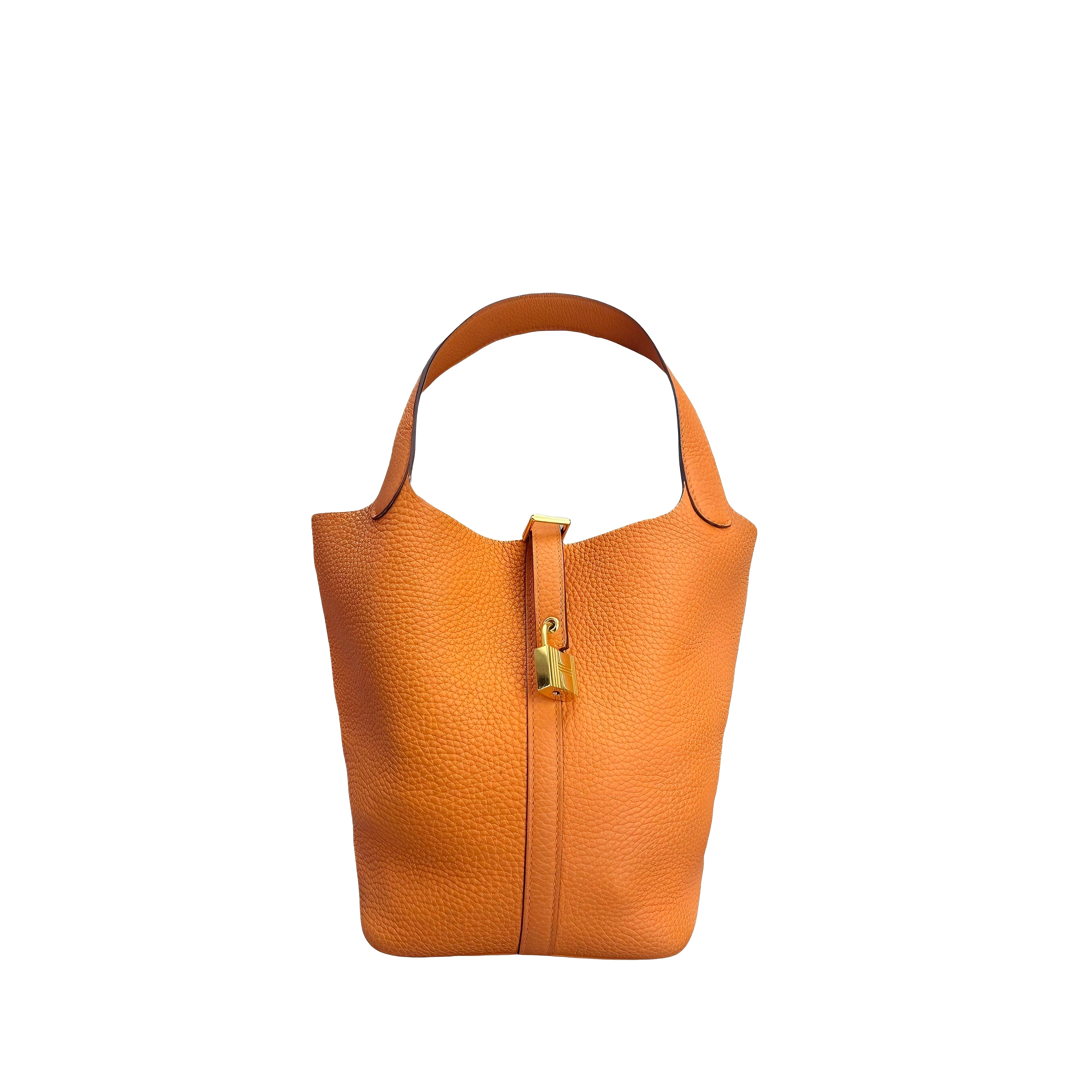 Hermès Picotin Lock 22 Bag GHW（Orange） U stamp