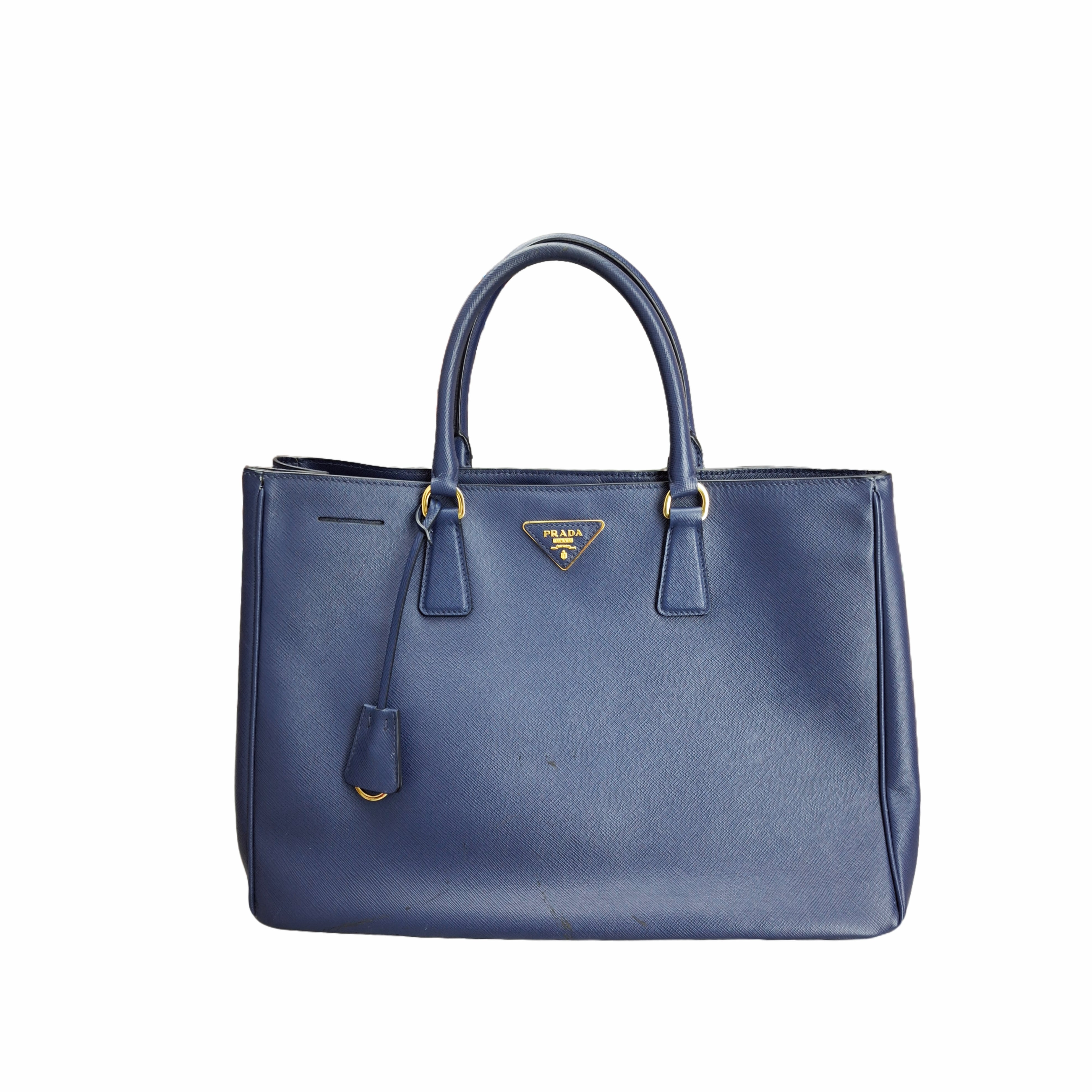 Prada Galleria Large Double Zip Saffiano (Midnight Blue)