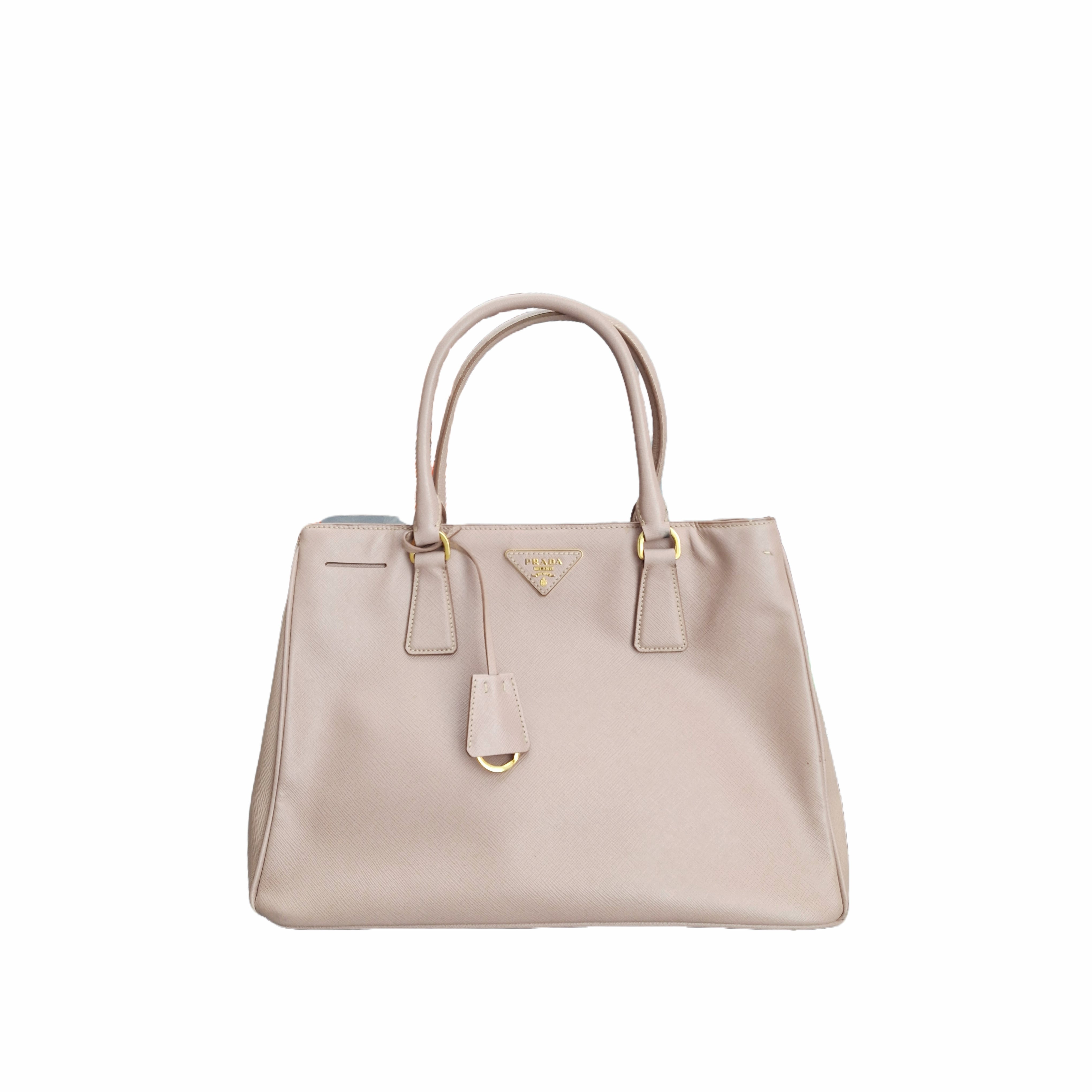 Prada Galleria Large Double Zip Saffiano (Blush Beige)