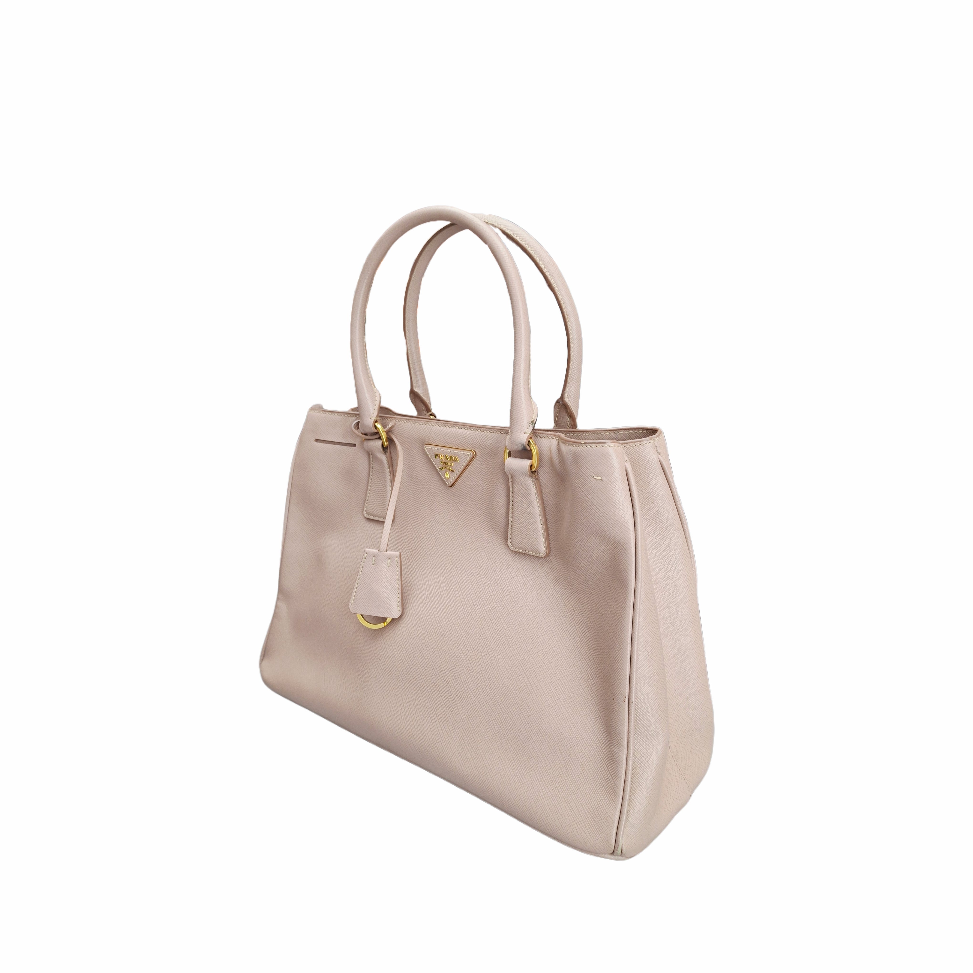 Prada Galleria Large Double Zip Saffiano (Blush Beige)