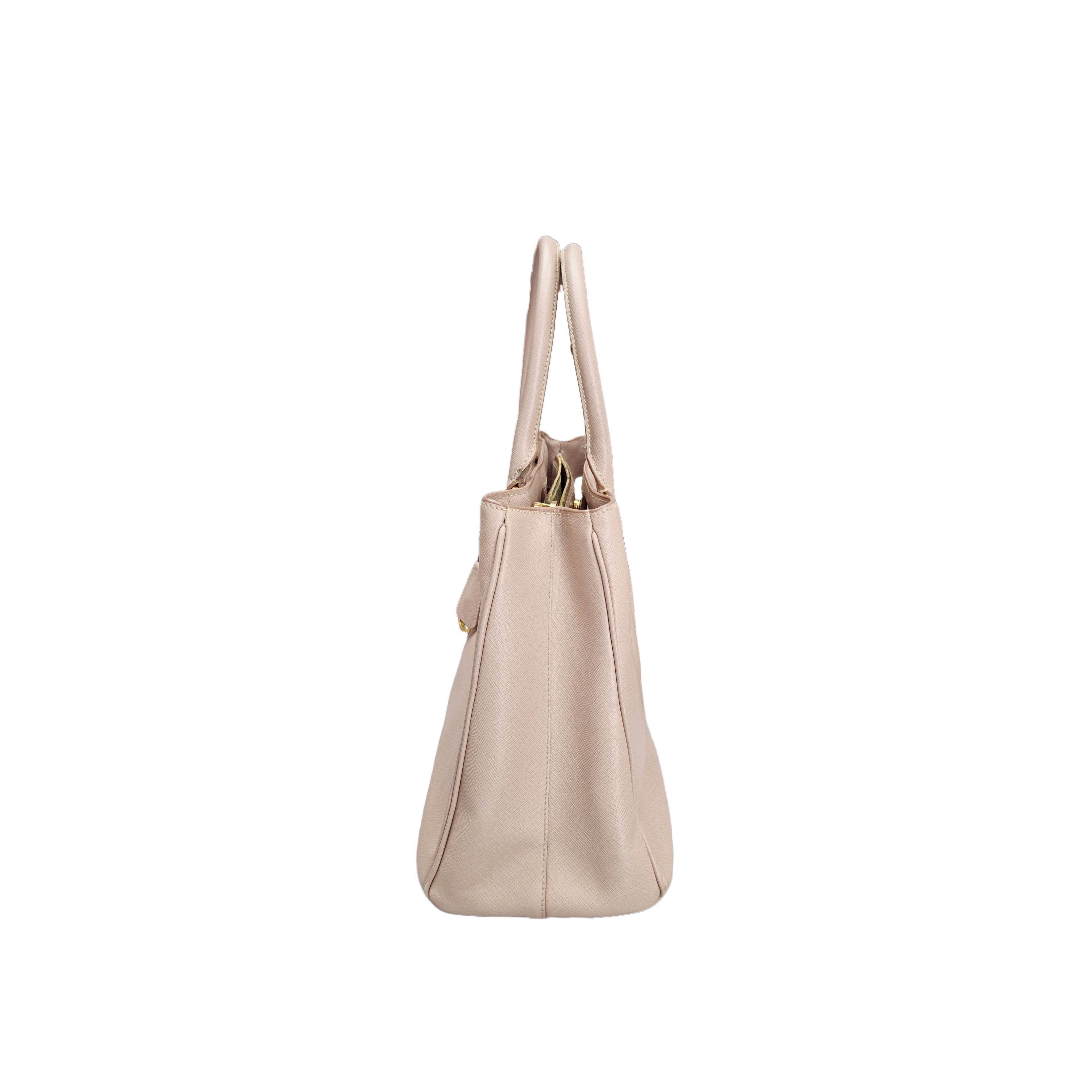 Prada Galleria Large Double Zip Saffiano (Blush Beige)