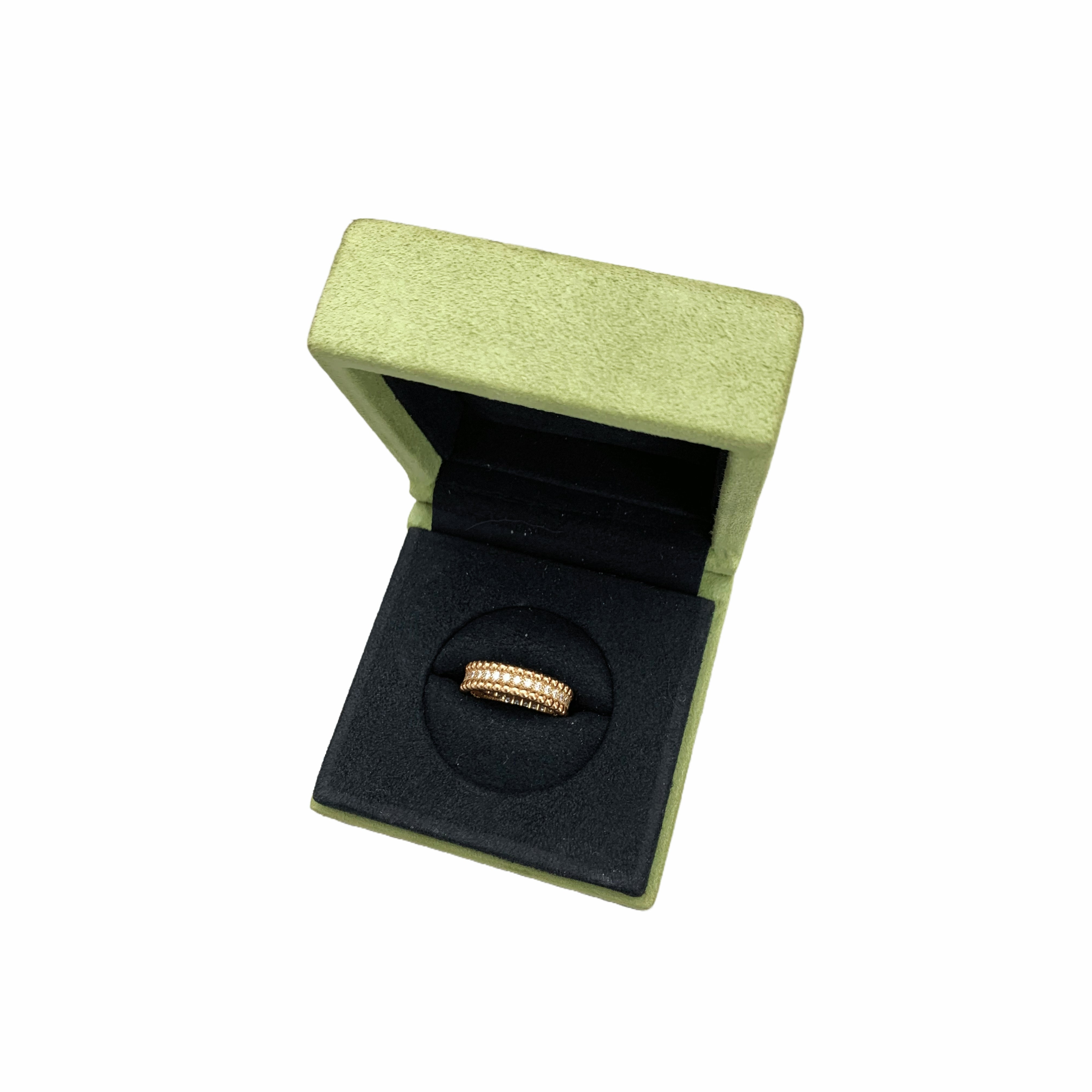 Van Cleef & Arpels Perlée diamonds ring, 1 row (Yellow Gold)