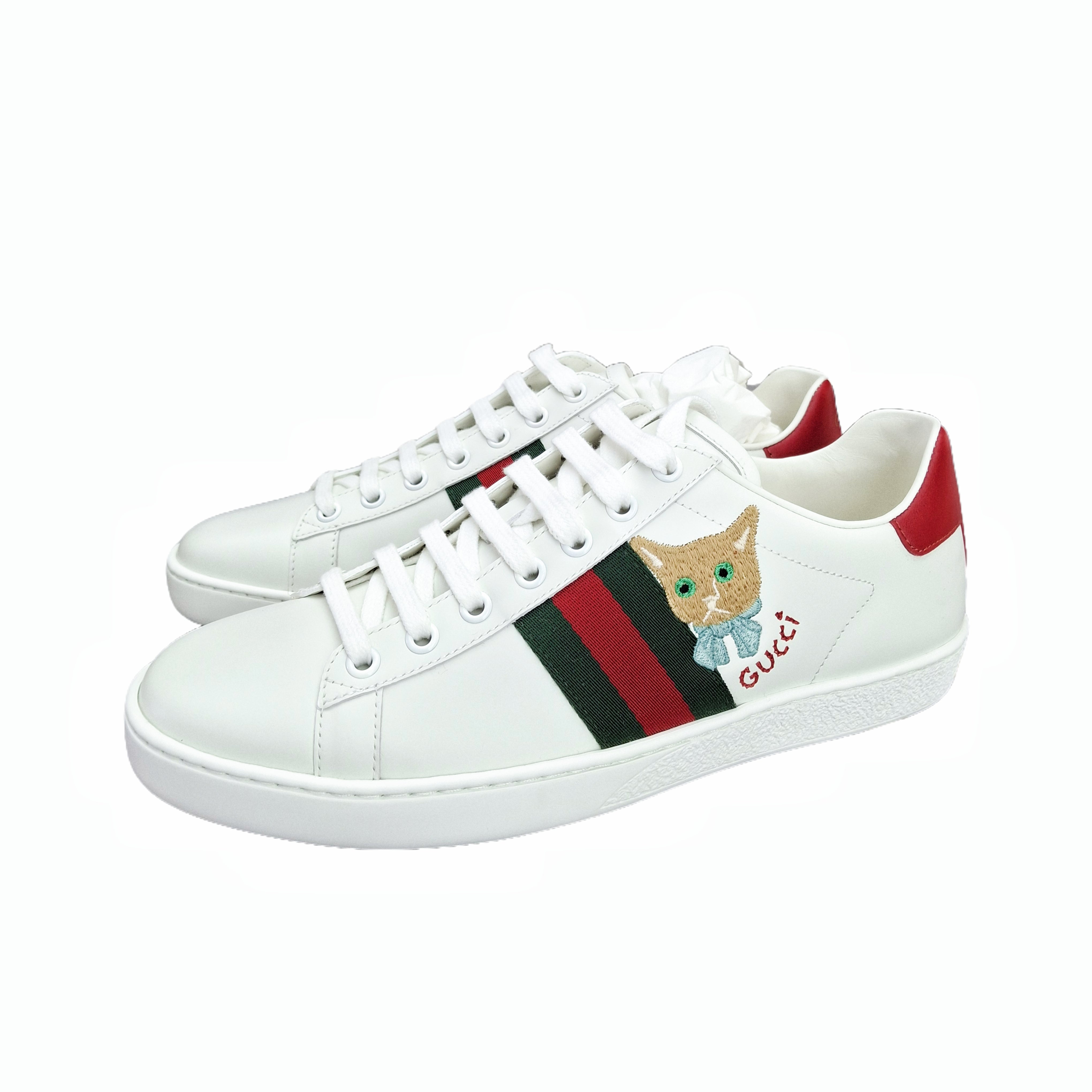 Gucci Ace Sneaker With Cat 38.5