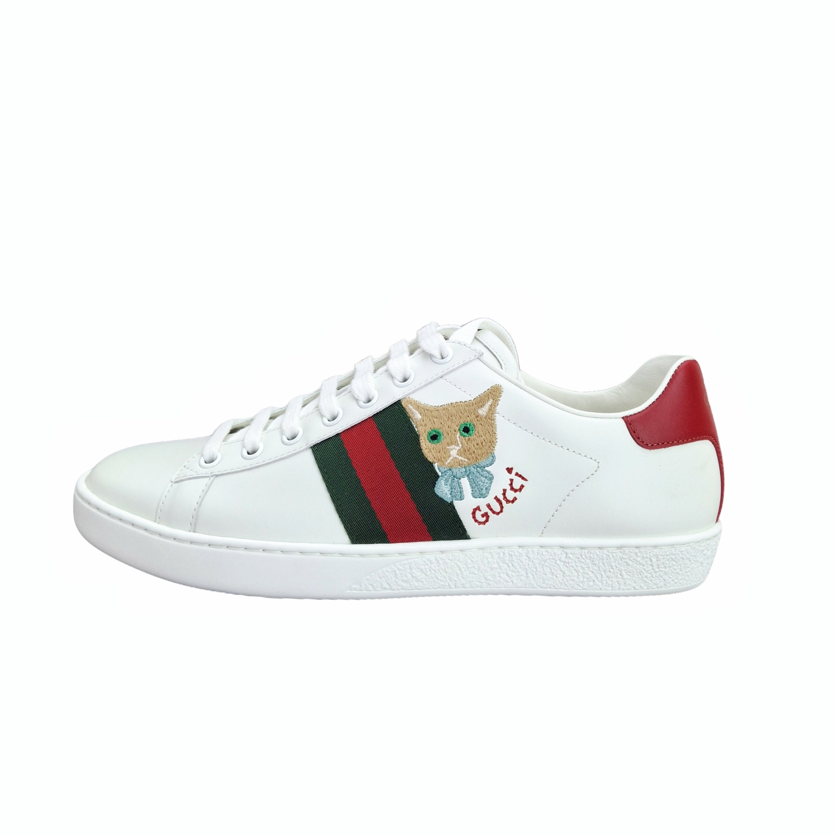 Gucci Ace Sneaker With Cat 38.5