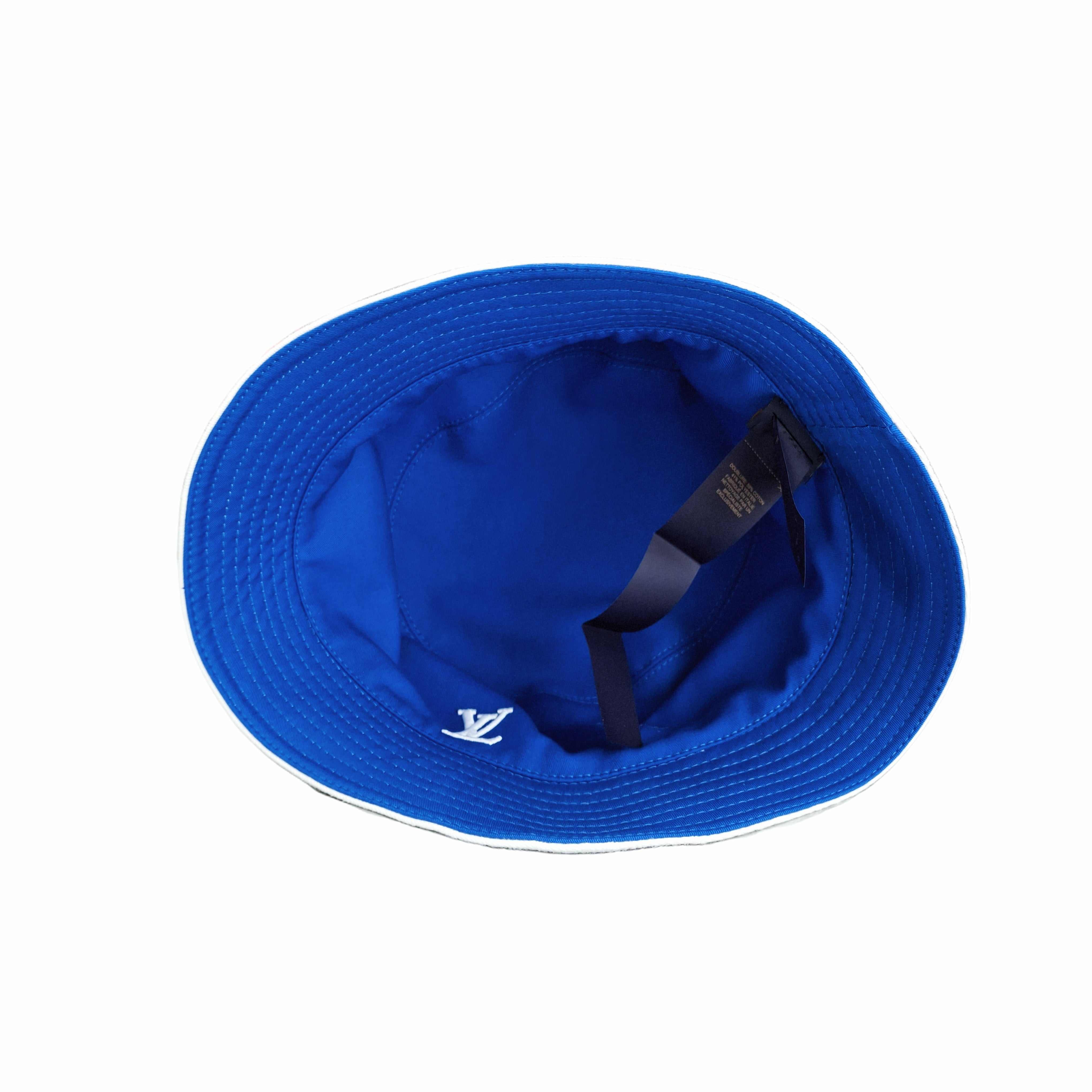 Louis Vuitton Colormania Bucket Hat Bleu (White/ Blue)