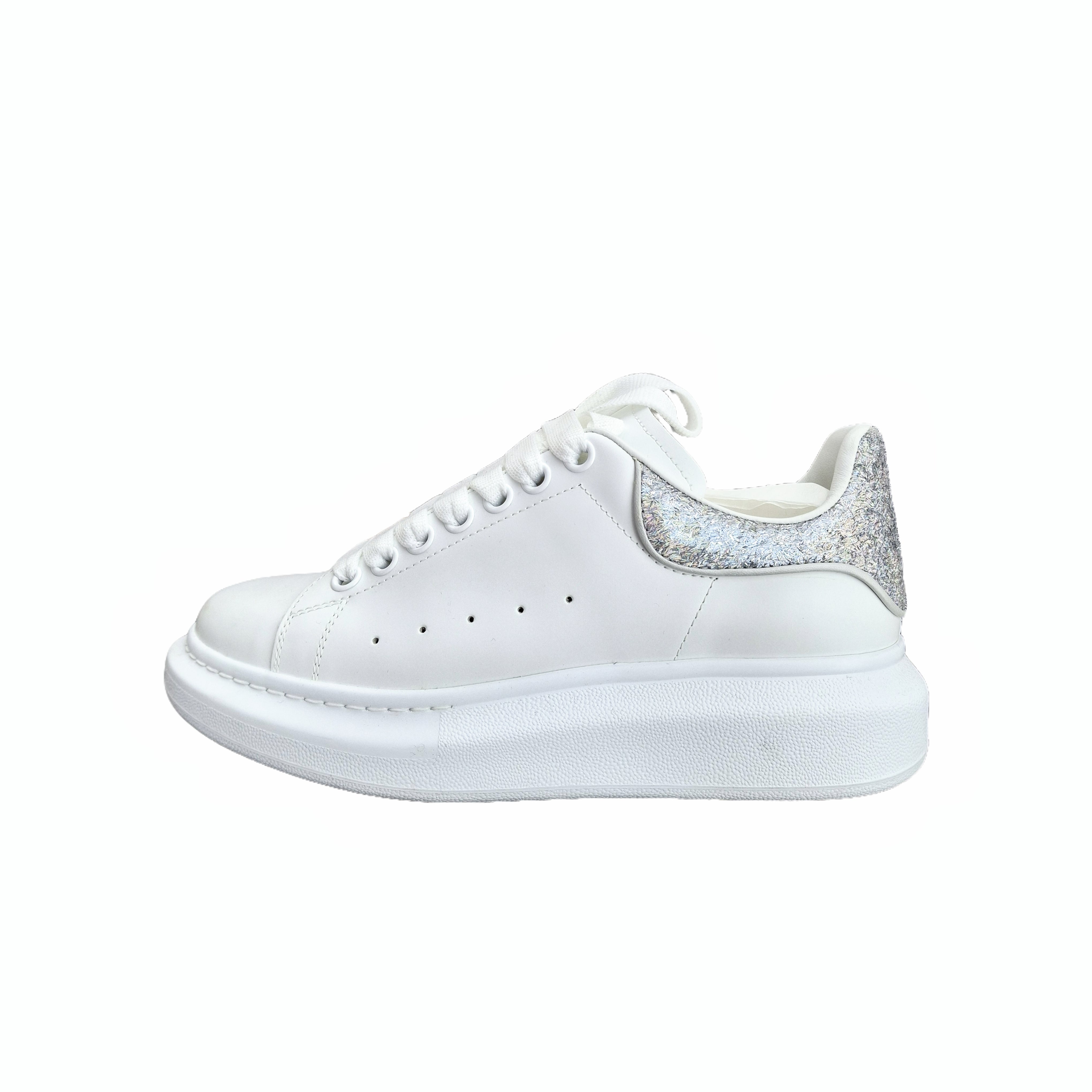 Alexander McQueen Oversized Sneaker White/Silver 38.5