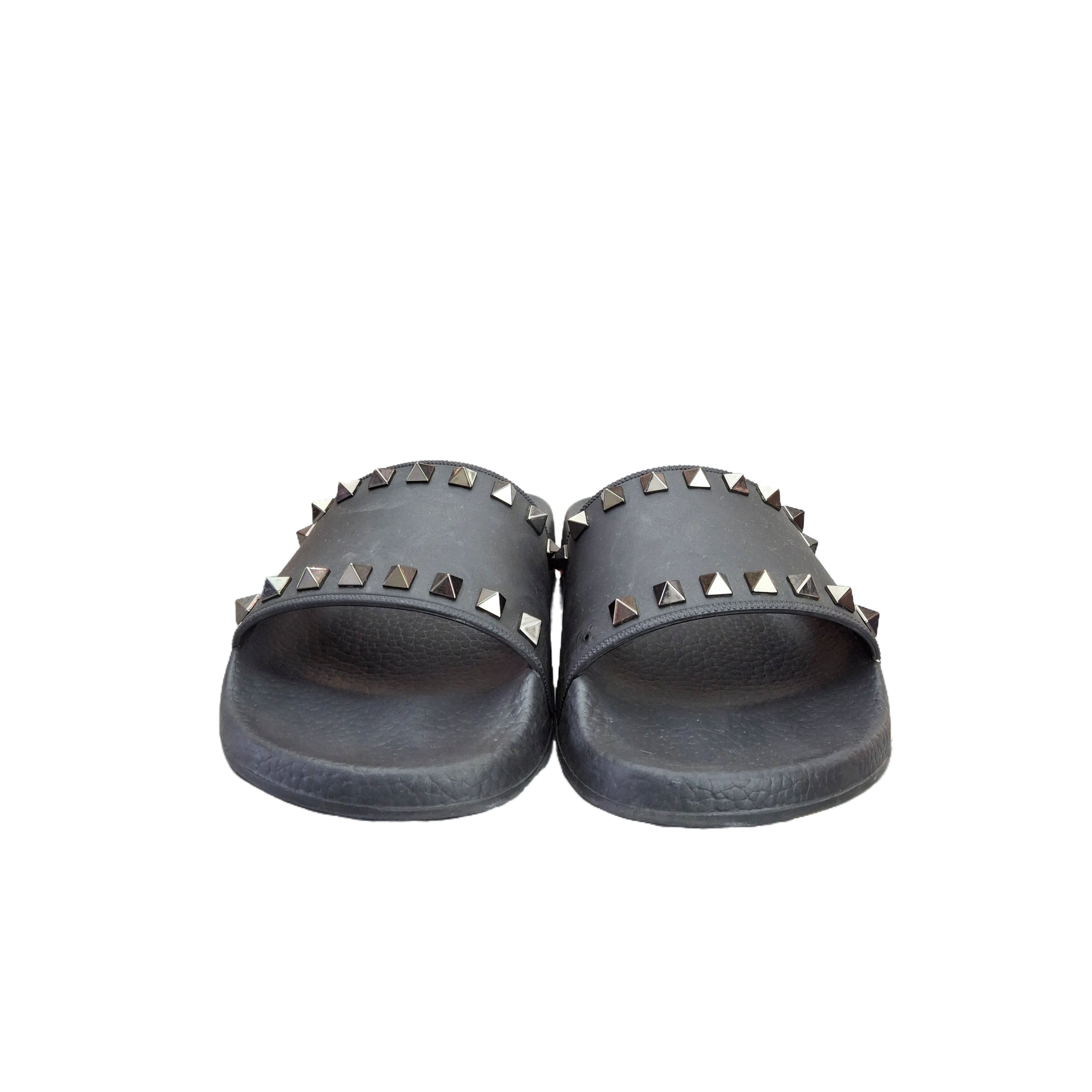 Valentino Rubber Rockstad Slide Sandals (black) 35