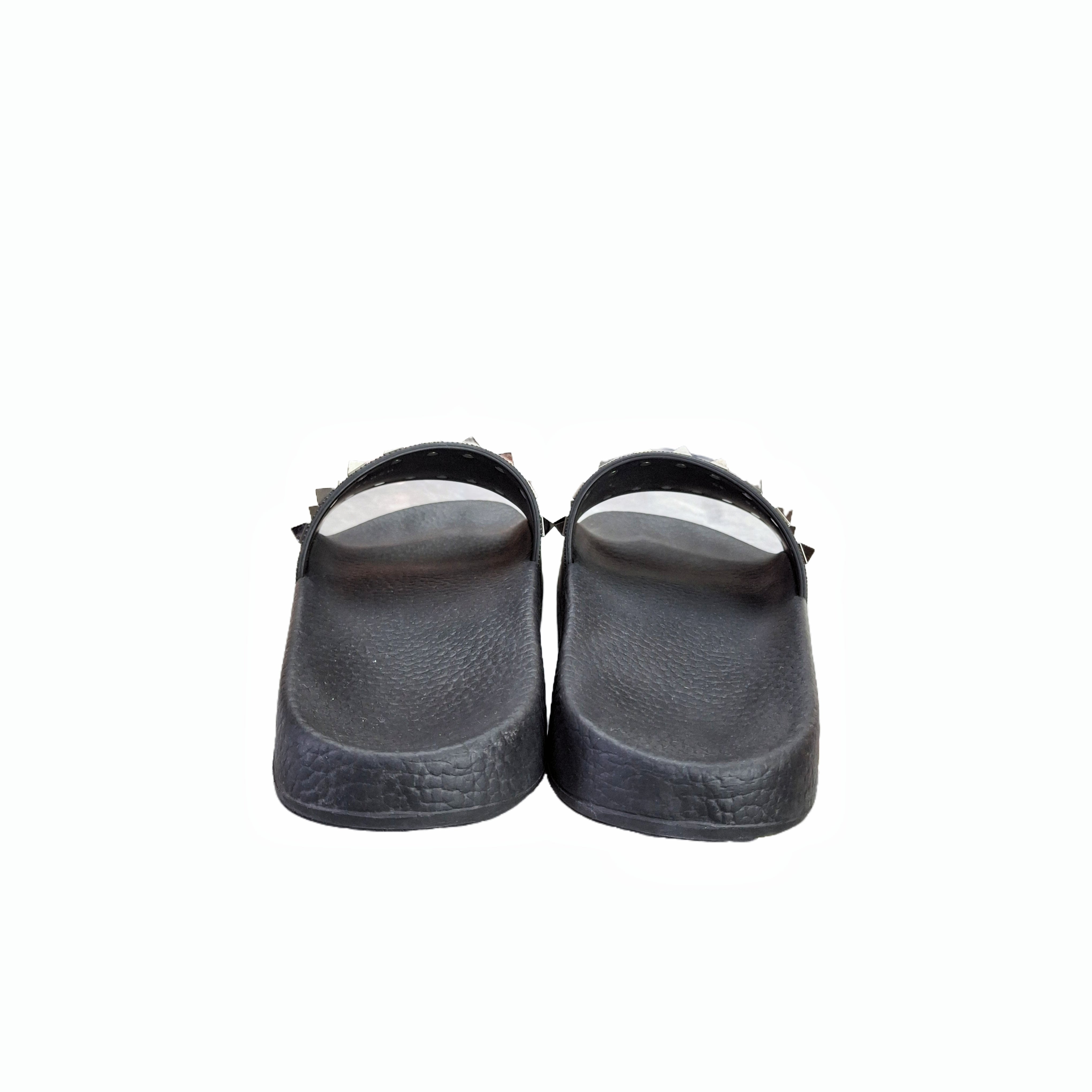 Valentino Rubber Rockstad Slide Sandals (black) 35