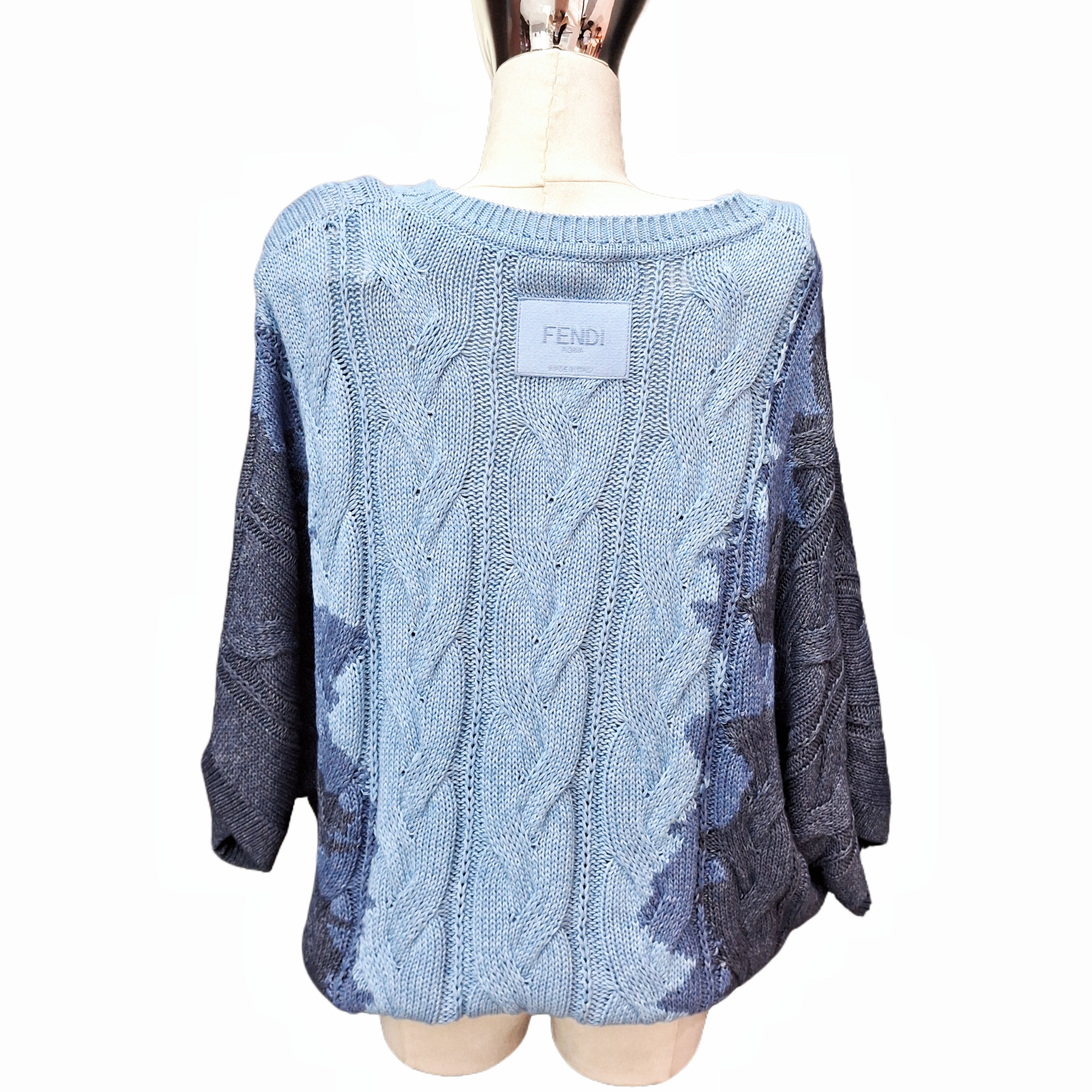 FENDI Gradual Blue Knit sweater Size 52