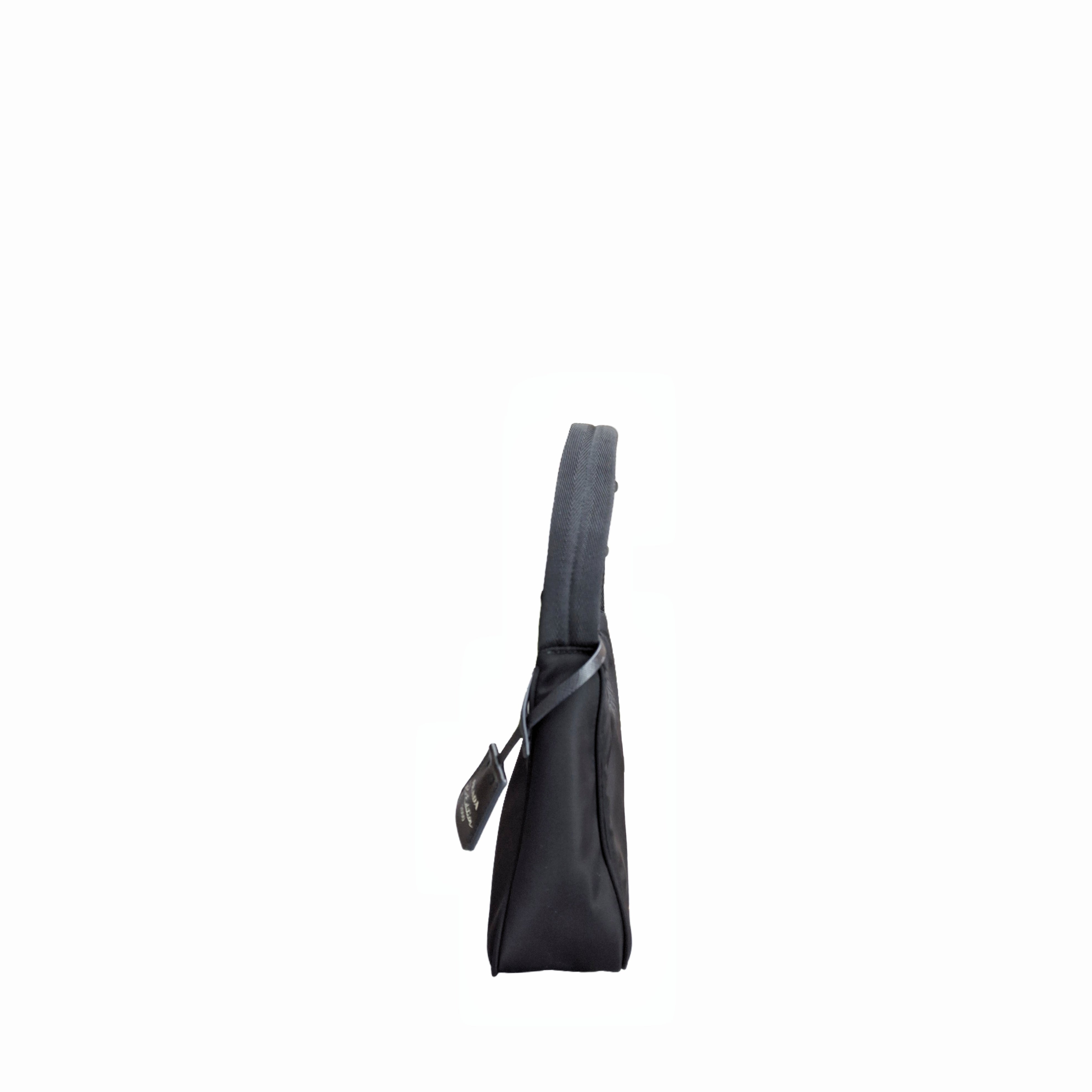 Prada mini tessuto shoulder Nylon Bag (Black)