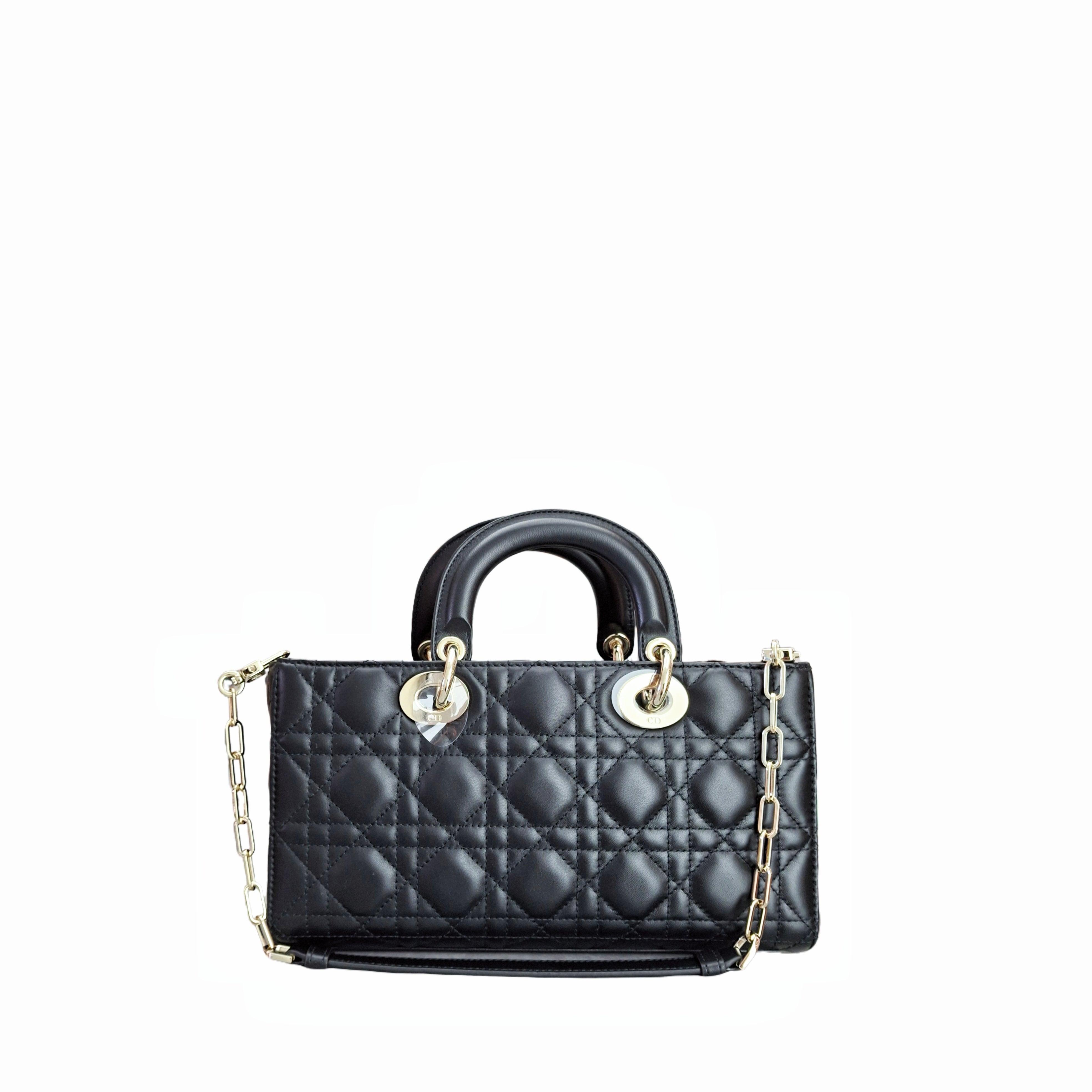 Christian Dior Lady D-Joy Medium in Cannage Lambskin (black)