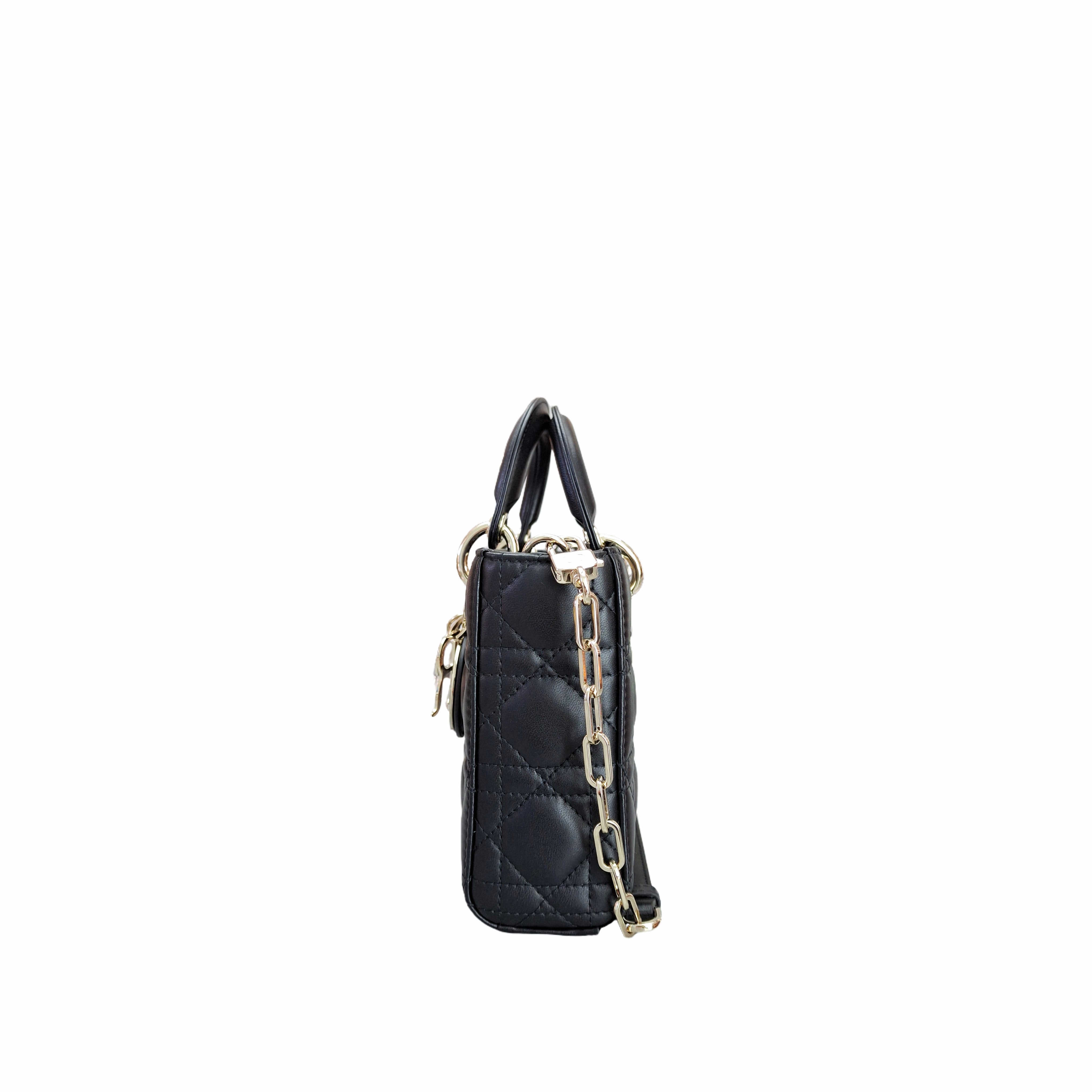 Christian Dior Lady D-Joy Medium in Cannage Lambskin (black)