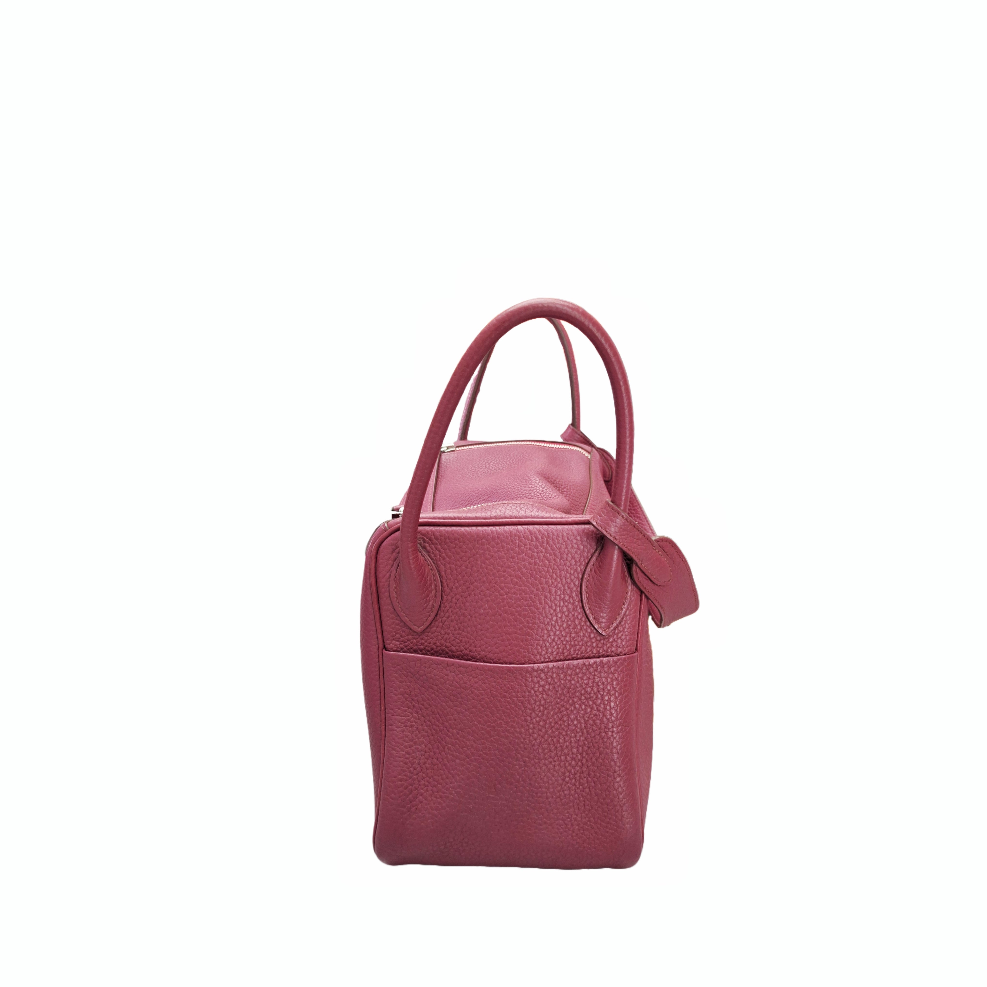 Hermès Lindy 30 Togo Leathe Rouge H (red) Square N STAMP