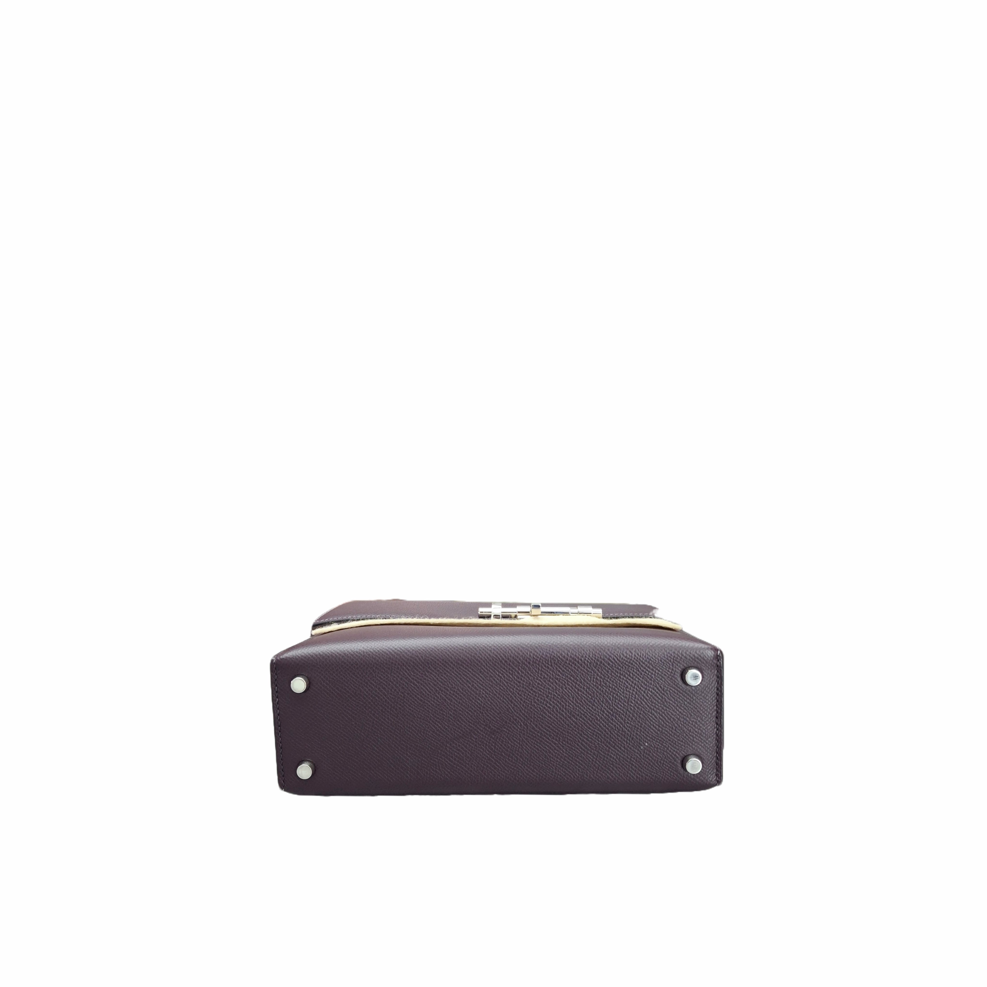 HERMÈS Verrou 21 bag Epsom calfskin Raisin (purple) D stamp