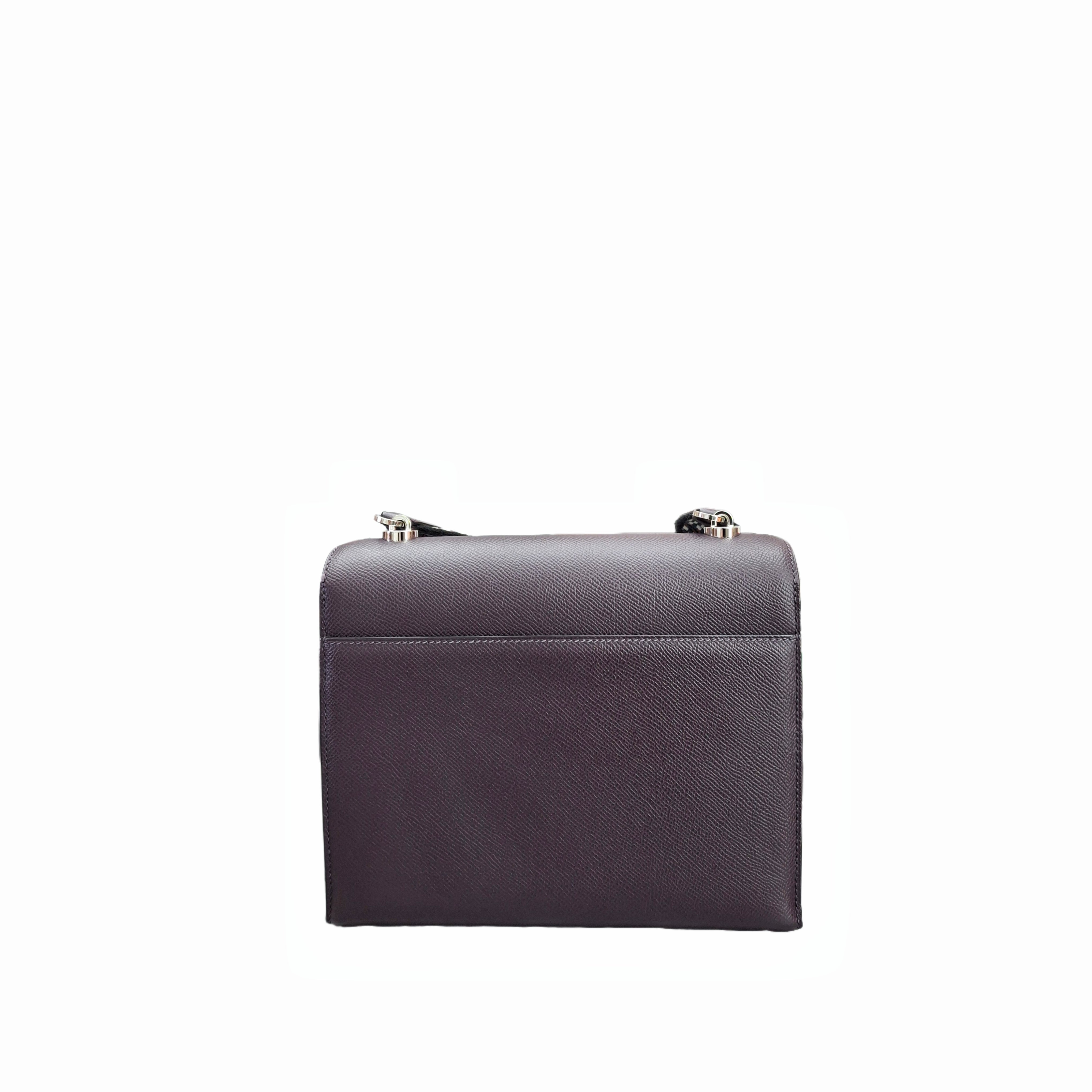 HERMÈS Verrou 21 bag Epsom calfskin Raisin (purple) D stamp