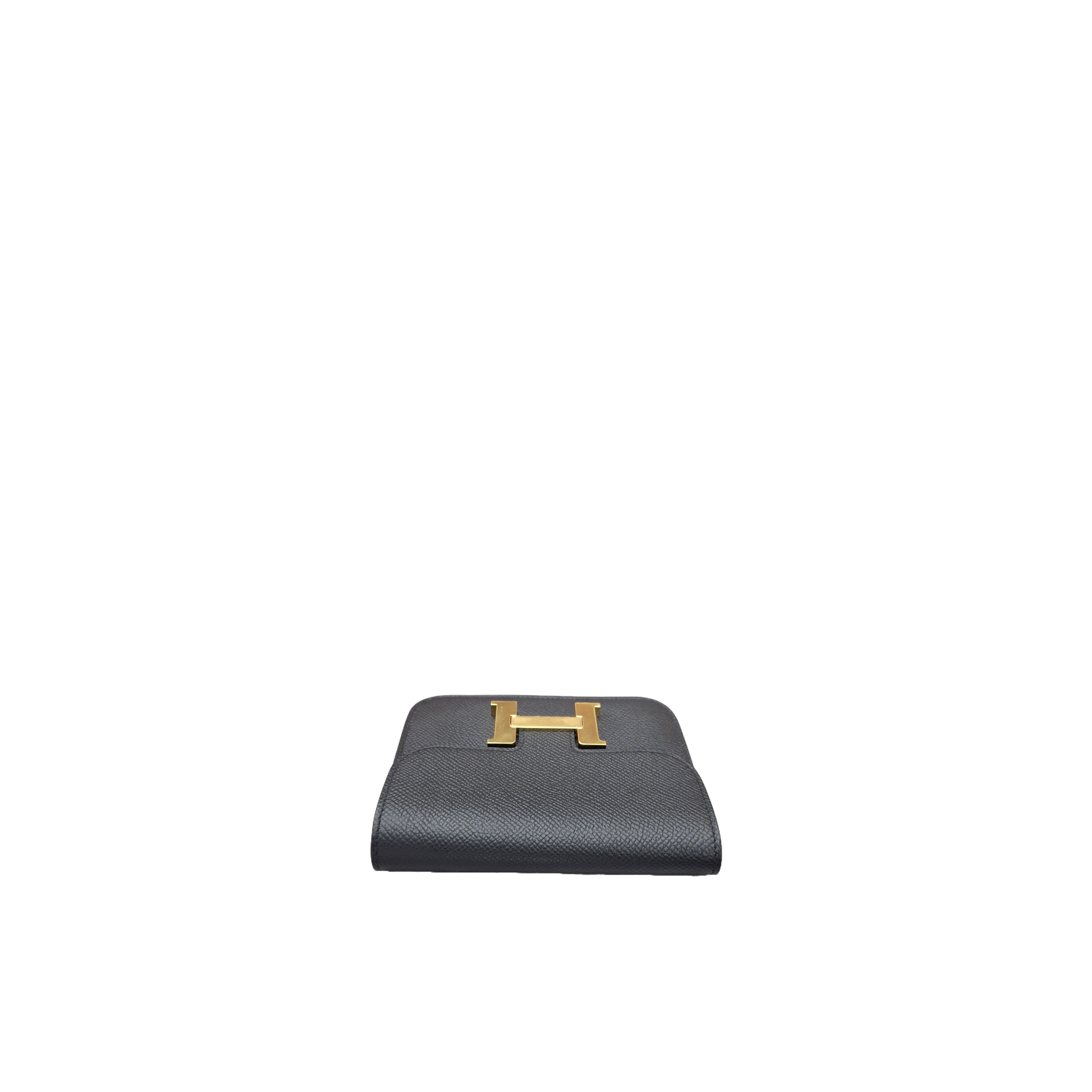 Hermes Constance slim black& gold new