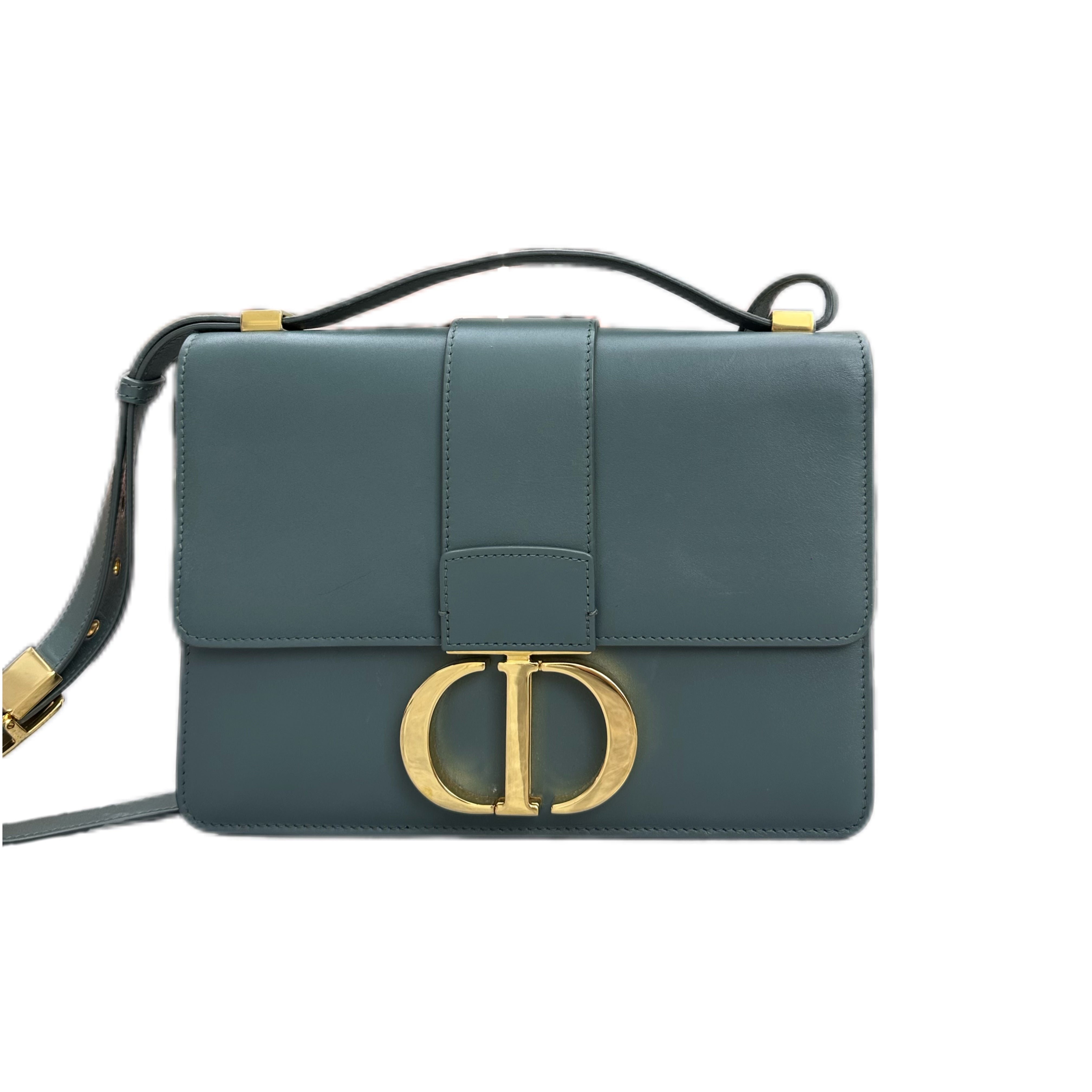 CHRISTIAN DIOR Leather 30 Montaigne Flap Crossbody Bag (Green)