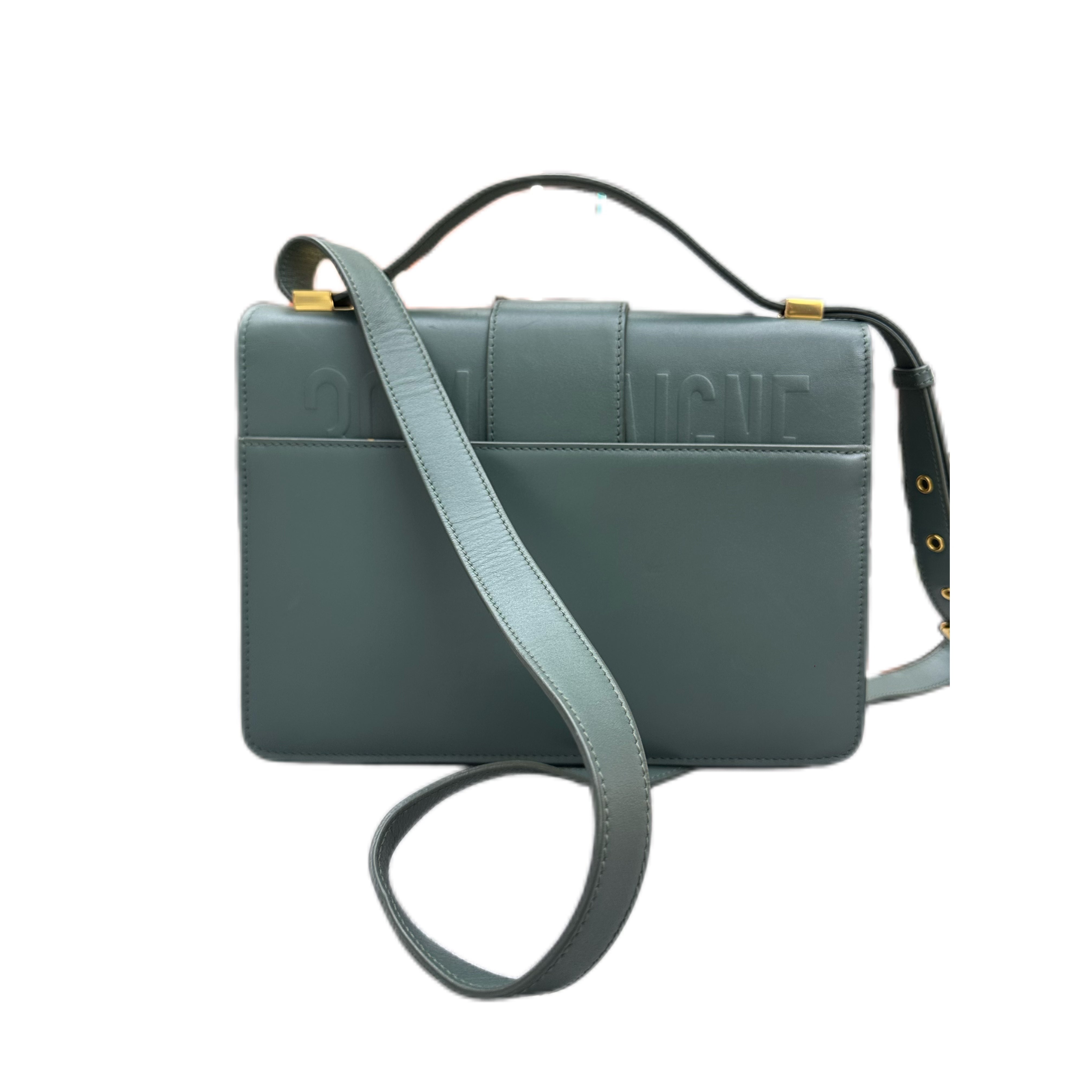 CHRISTIAN DIOR Leather 30 Montaigne Flap Crossbody Bag (Green)