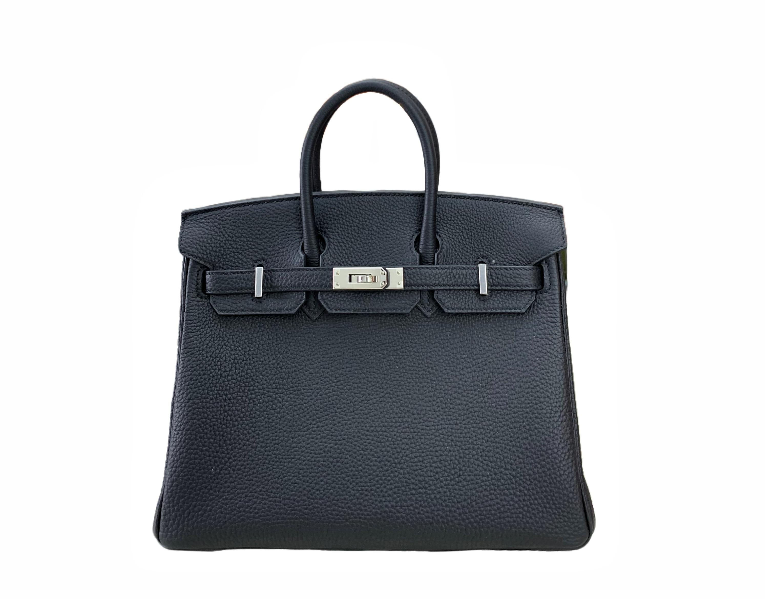 Hermès Birkin 25 Togo leather SHW Noir (Black) W Stamp