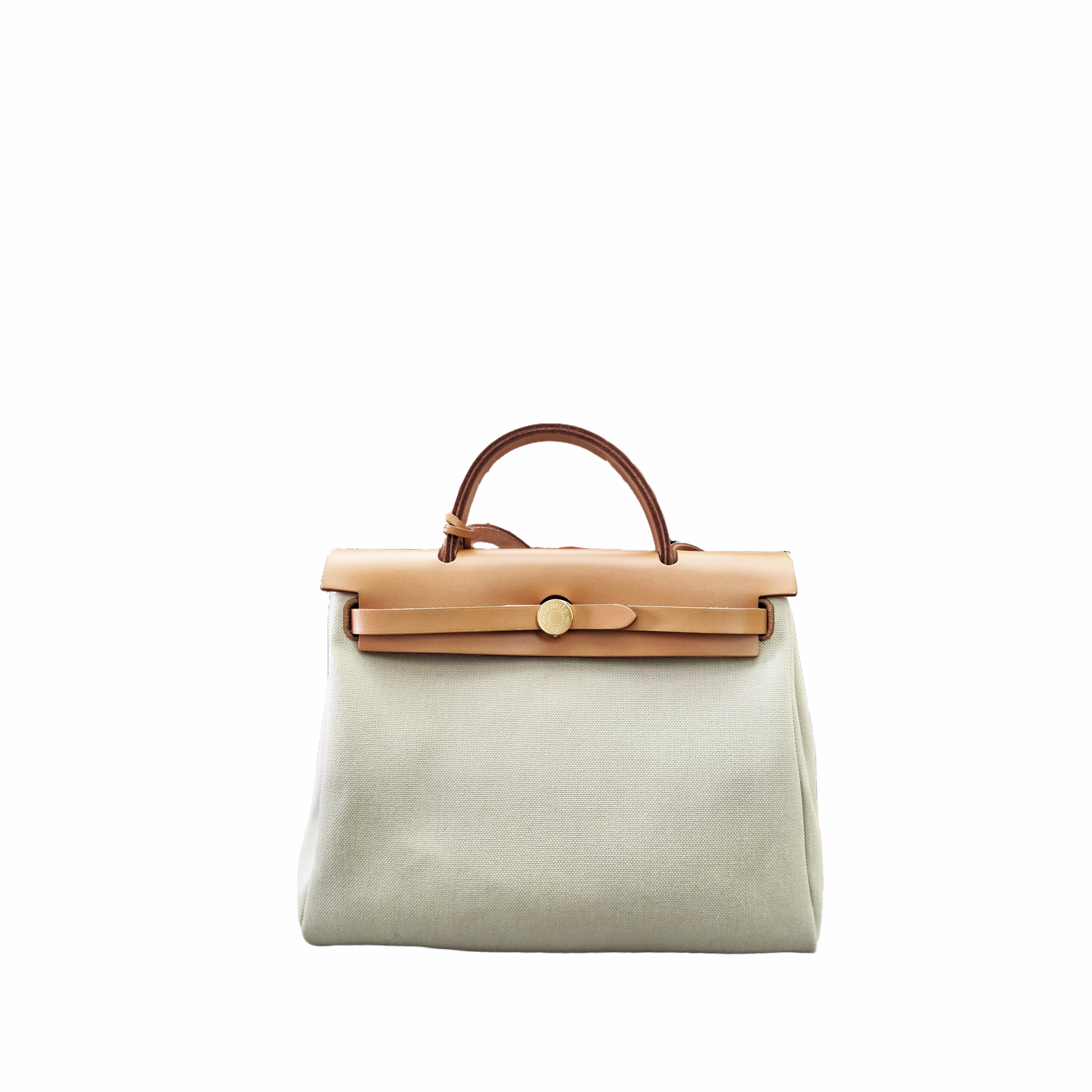 Hermès Herbag 31 GHW Beton/Fauve (Beige/Natural Brown) U Stamp