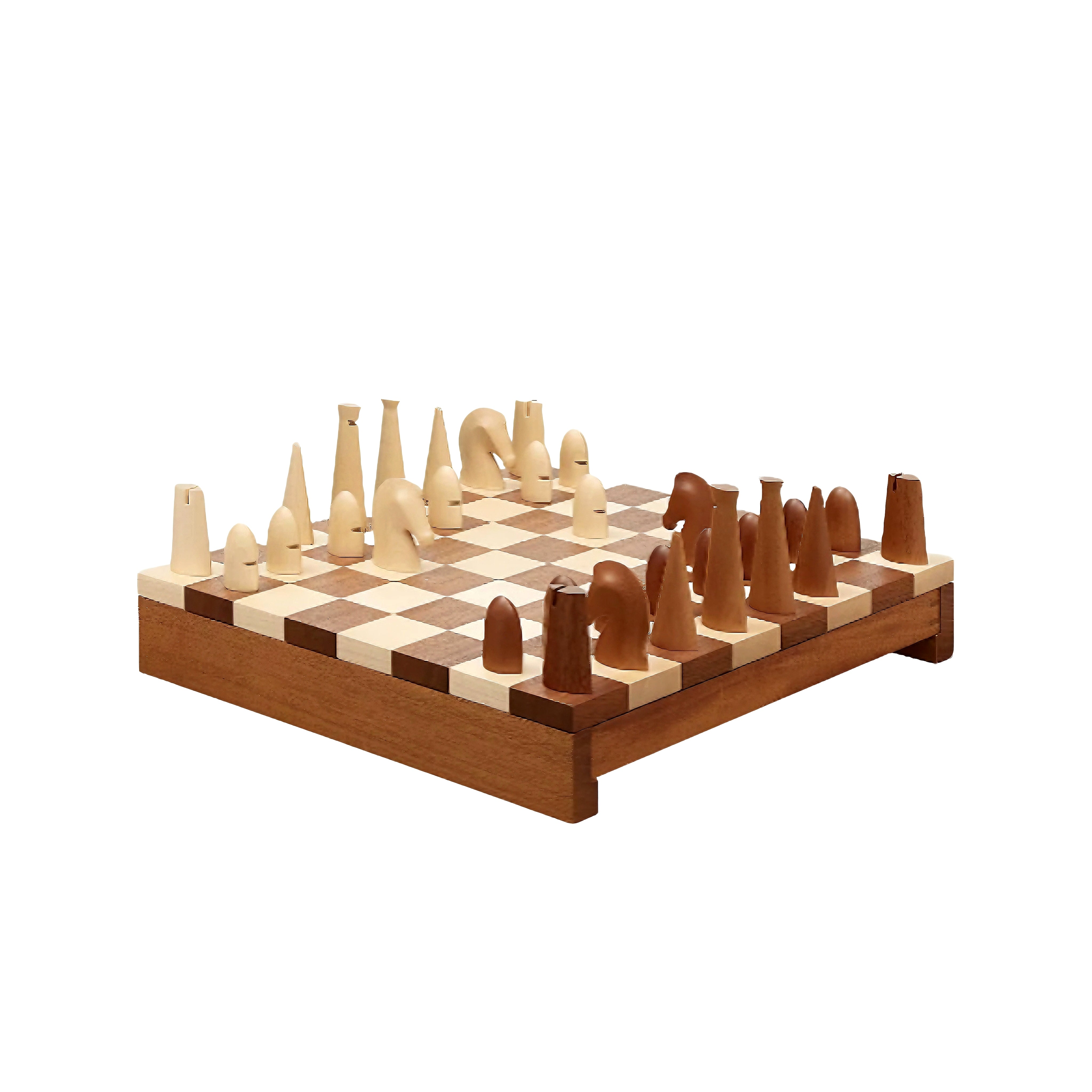 Hermès Samarcande chess set (Natural sycamore and mahogany wood)