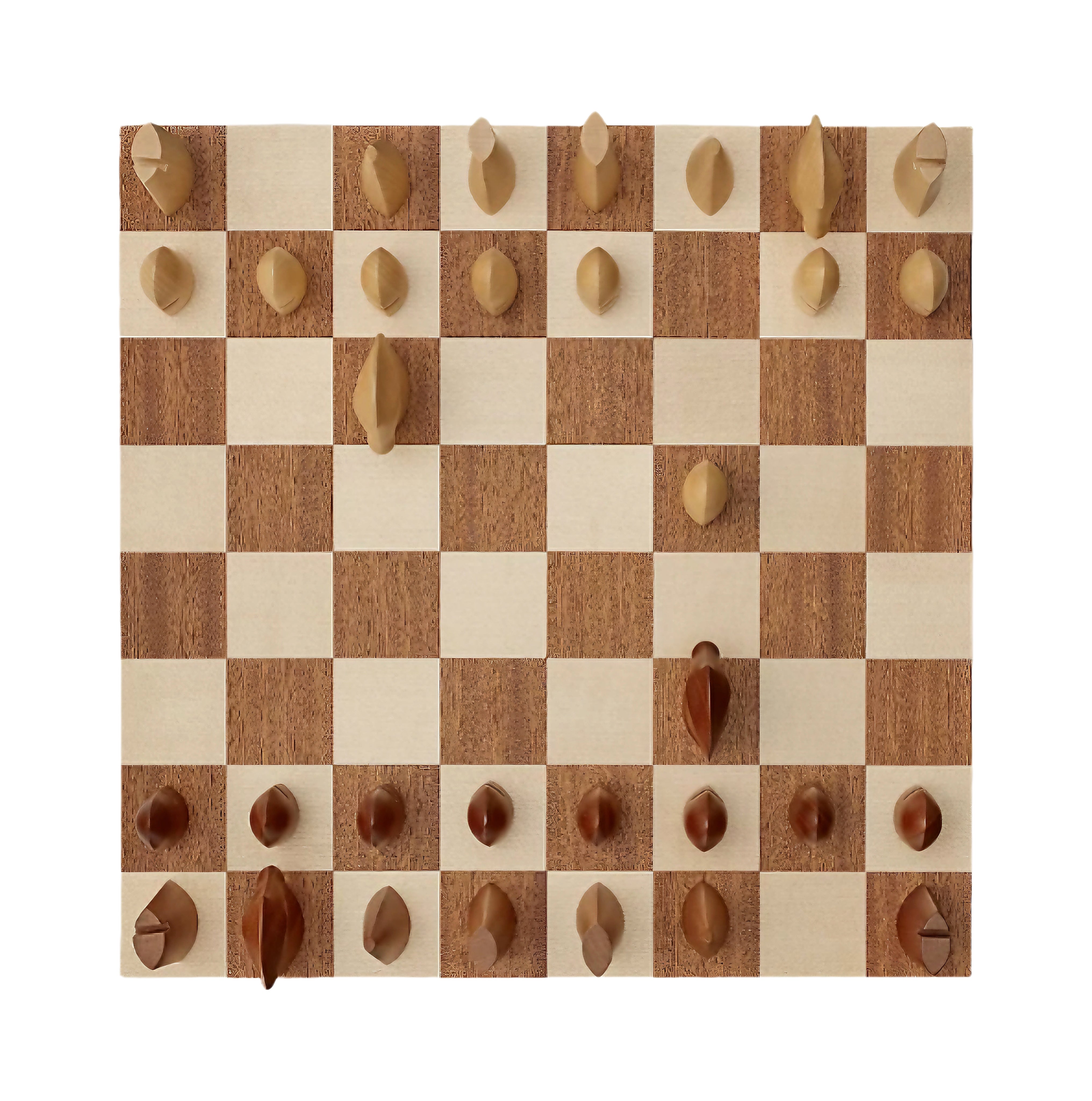 Hermès Samarcande chess set (Natural sycamore and mahogany wood)