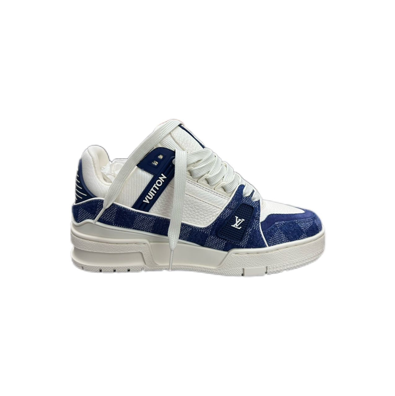 LOUIS VUITTON Trainer sneaker calfskin Bleu clair (Blue)