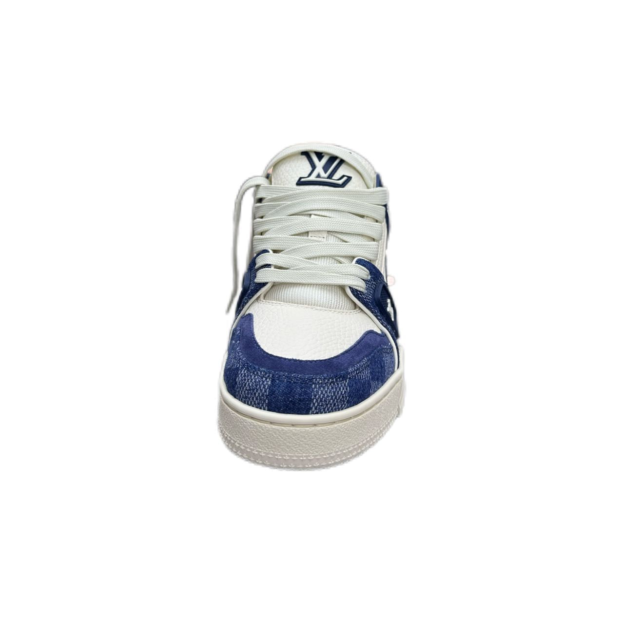 LOUIS VUITTON Trainer sneaker calfskin Bleu clair (Blue)