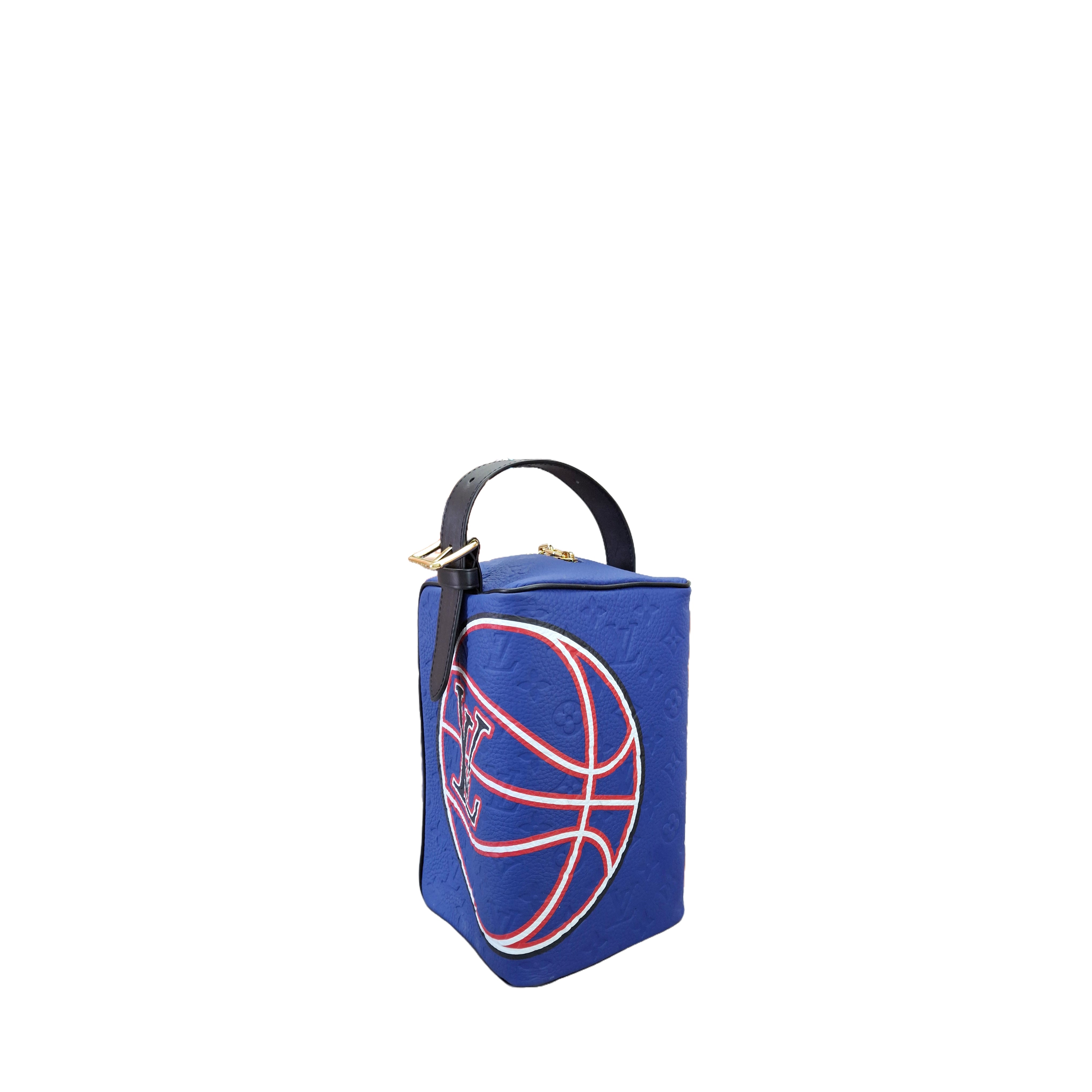 LOUIS VUITTON X NBA Dopp Kit Antarctica bag Monogram calfskin GHW (Blue)