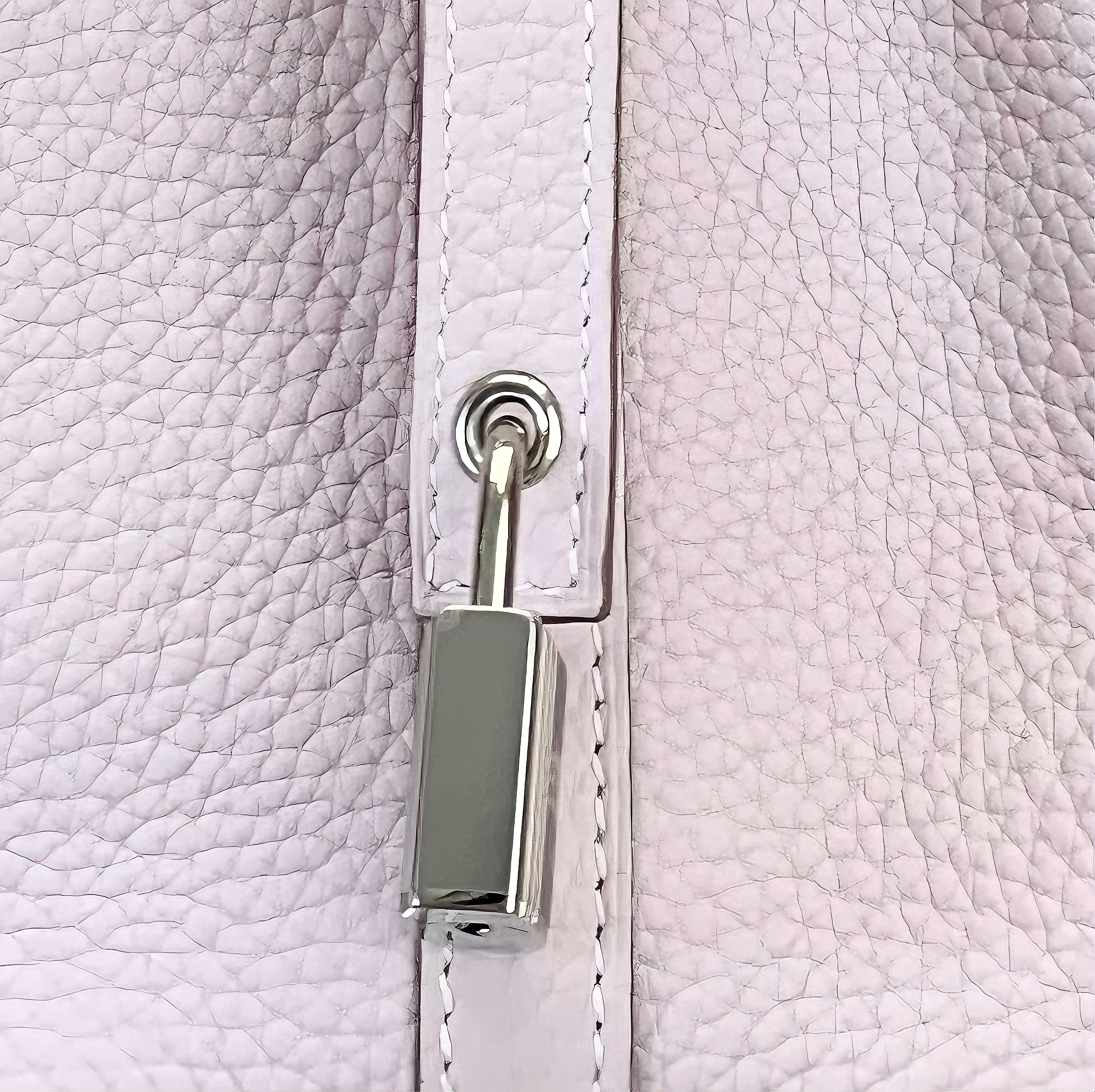 HERMÈS PICOTIN Lock 18 Taurillon Clemence SHW Mauve pale (light purple) B STAMP