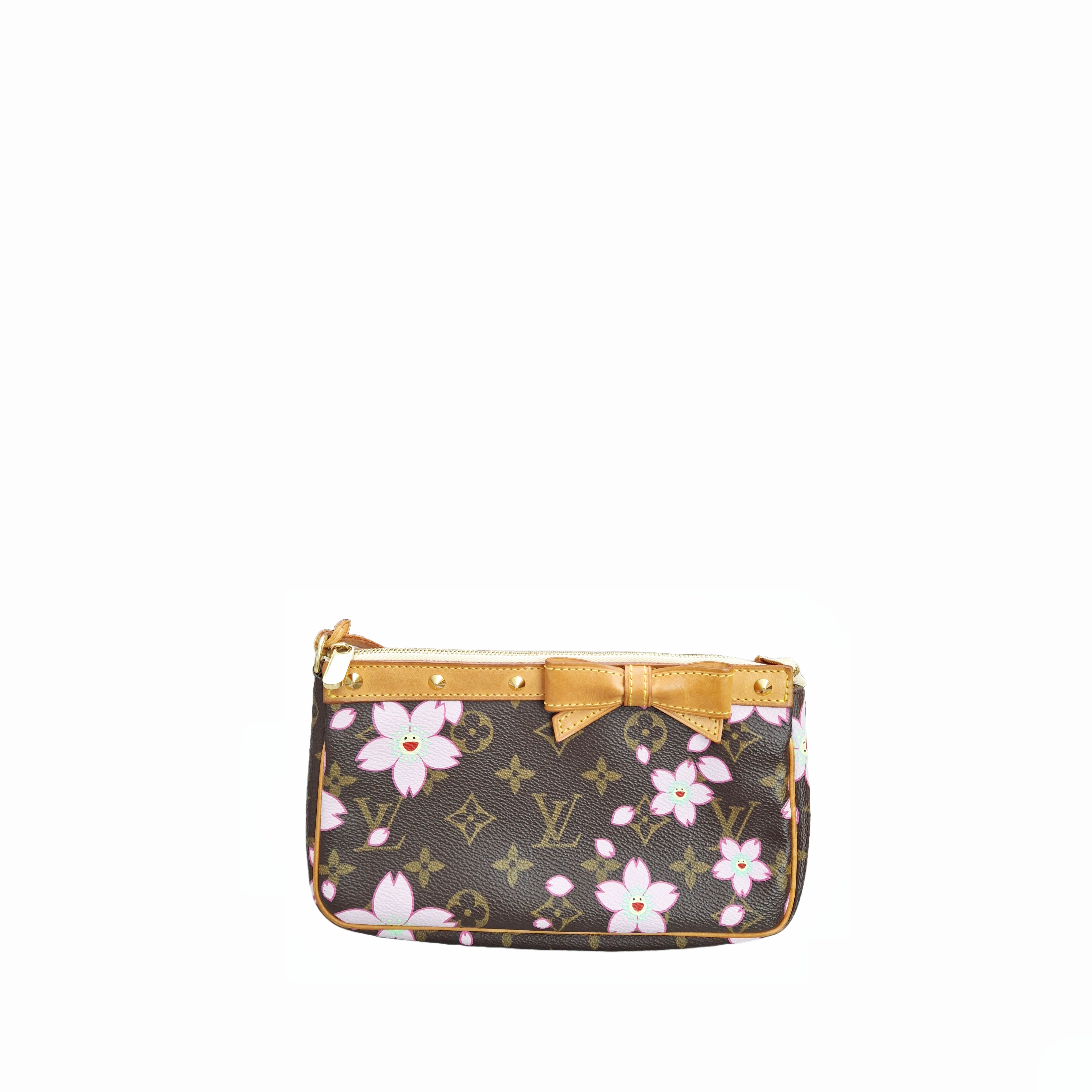 LOUIS VUITTON Cherry Blossom Pochette Accessories (Monogram Canvas/Pink)