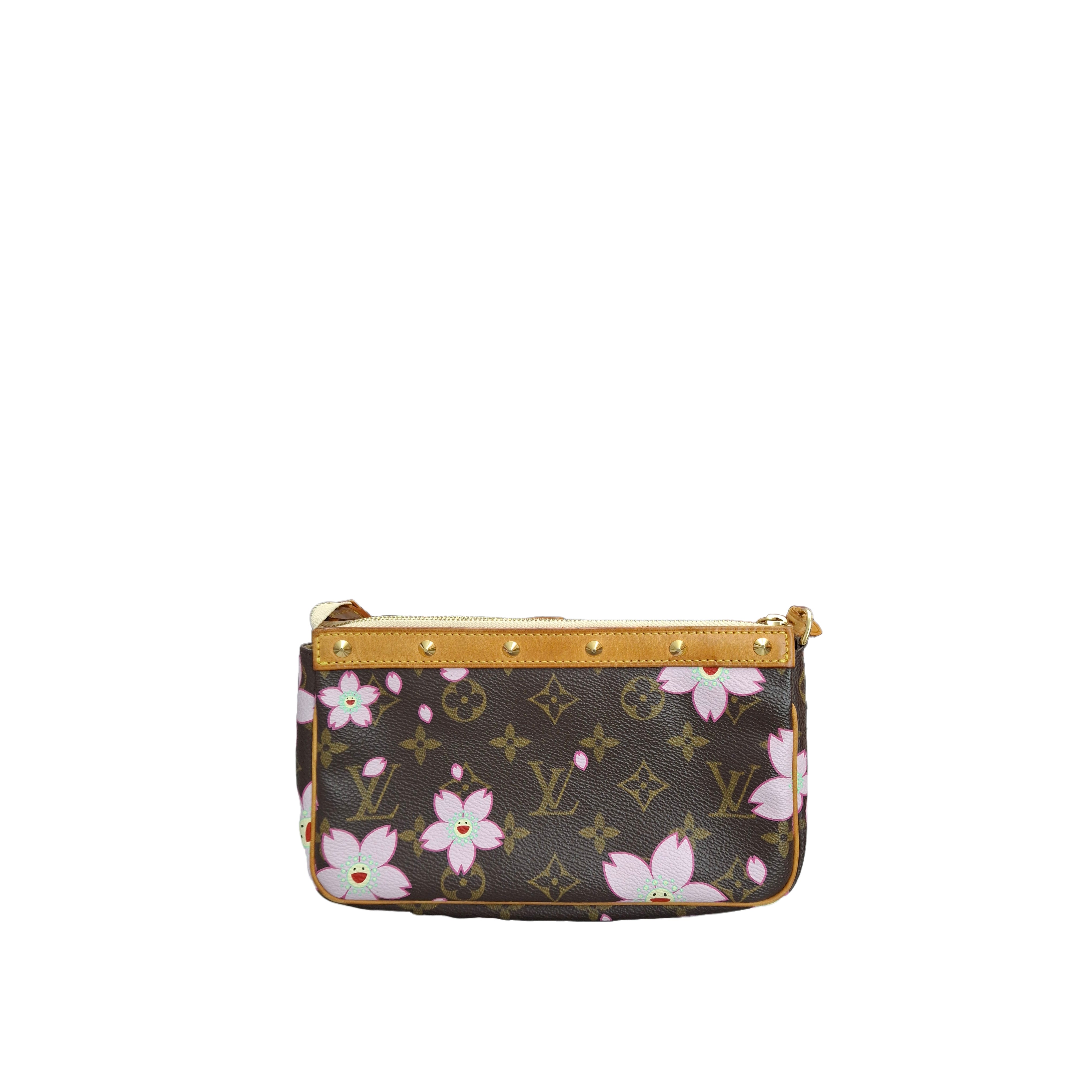 LOUIS VUITTON Cherry Blossom Pochette Accessories (Monogram Canvas/Pink)