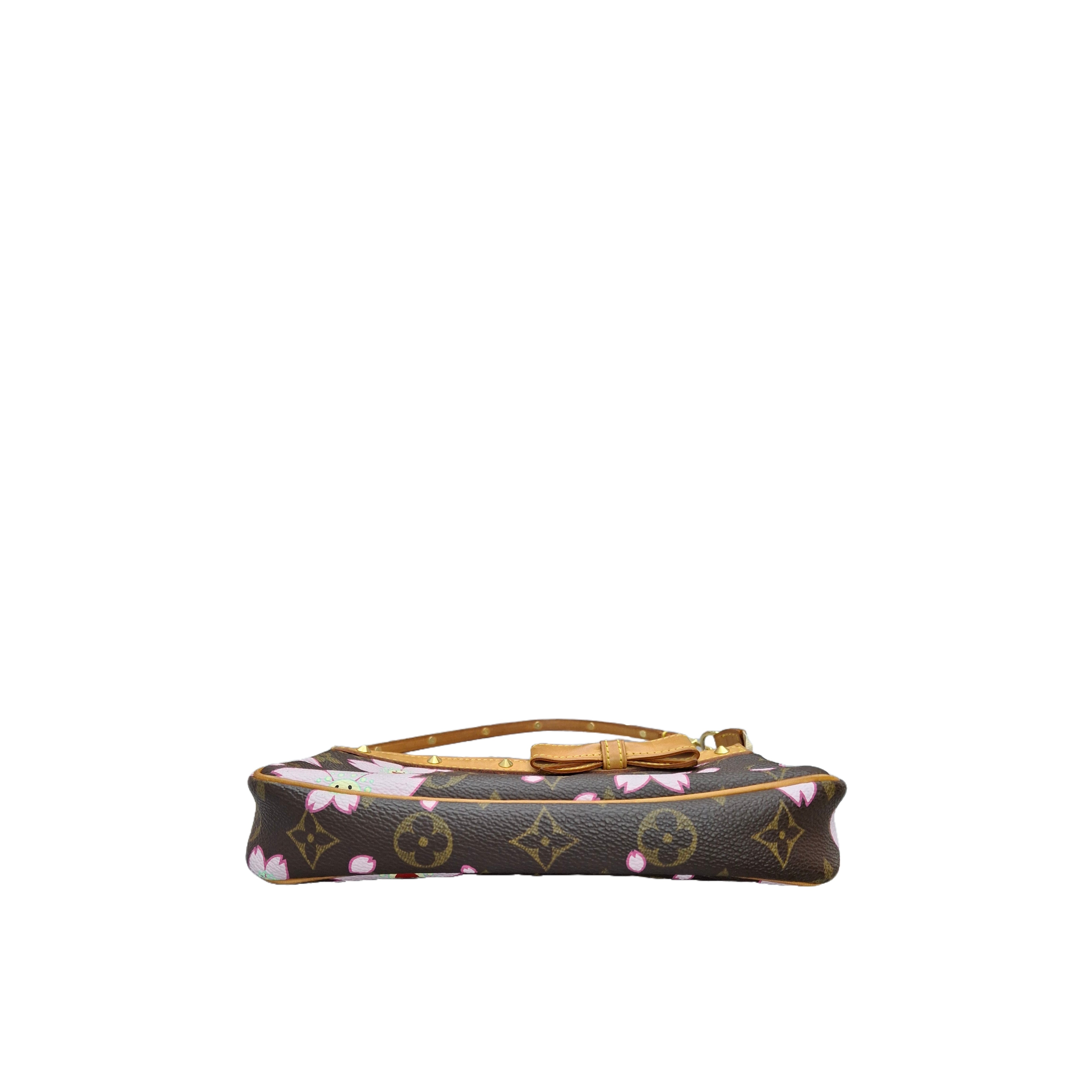 LOUIS VUITTON Cherry Blossom Pochette Accessories (Monogram Canvas/Pink)