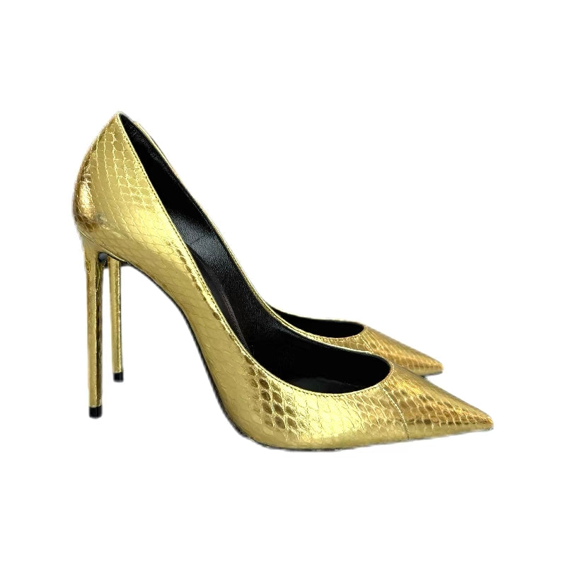 YSL Saint Laurent Zoe heeled pumps (gold) 36